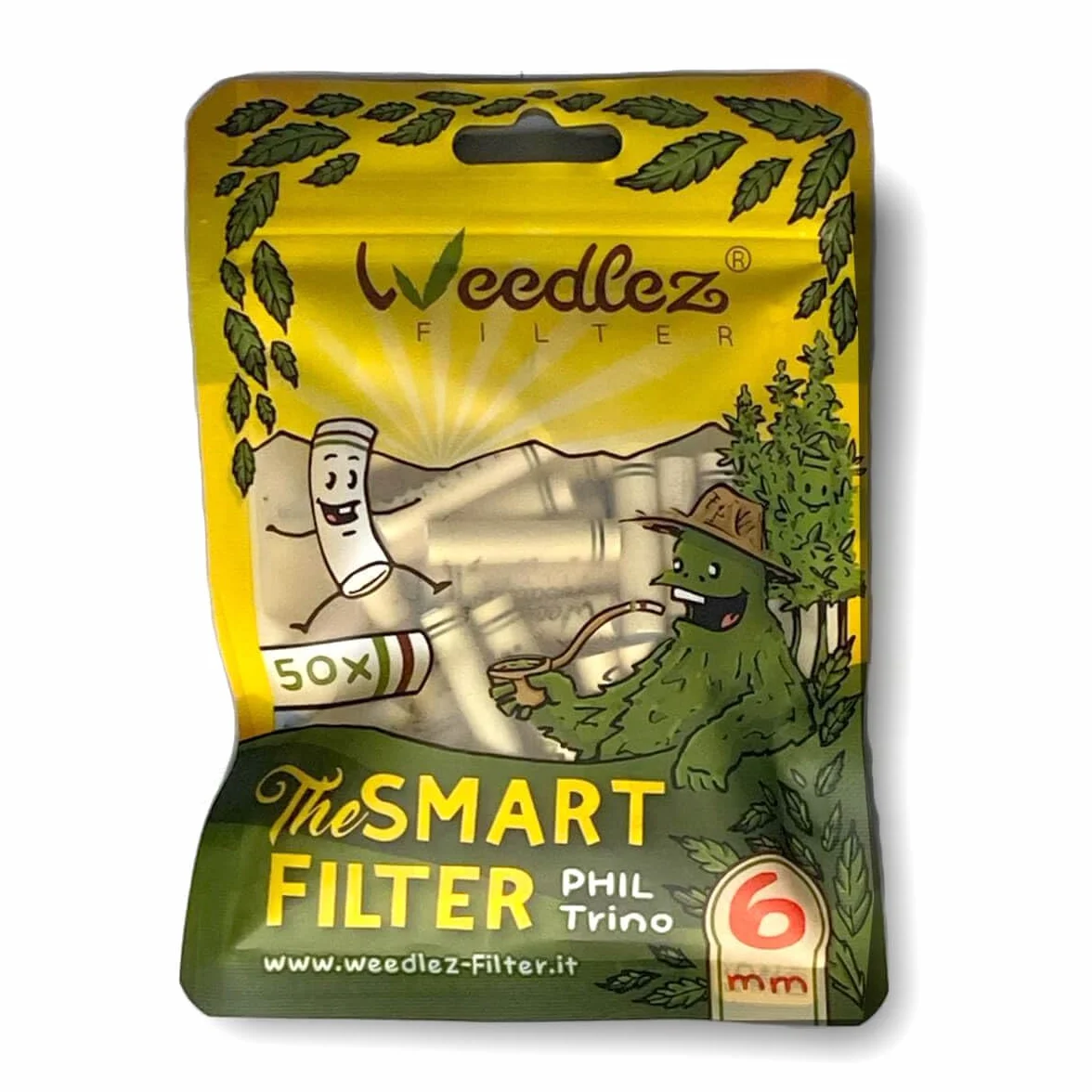 Filtry z węglem aktywnym i celulozą - 6,2 mm - Weed (50) (krem)