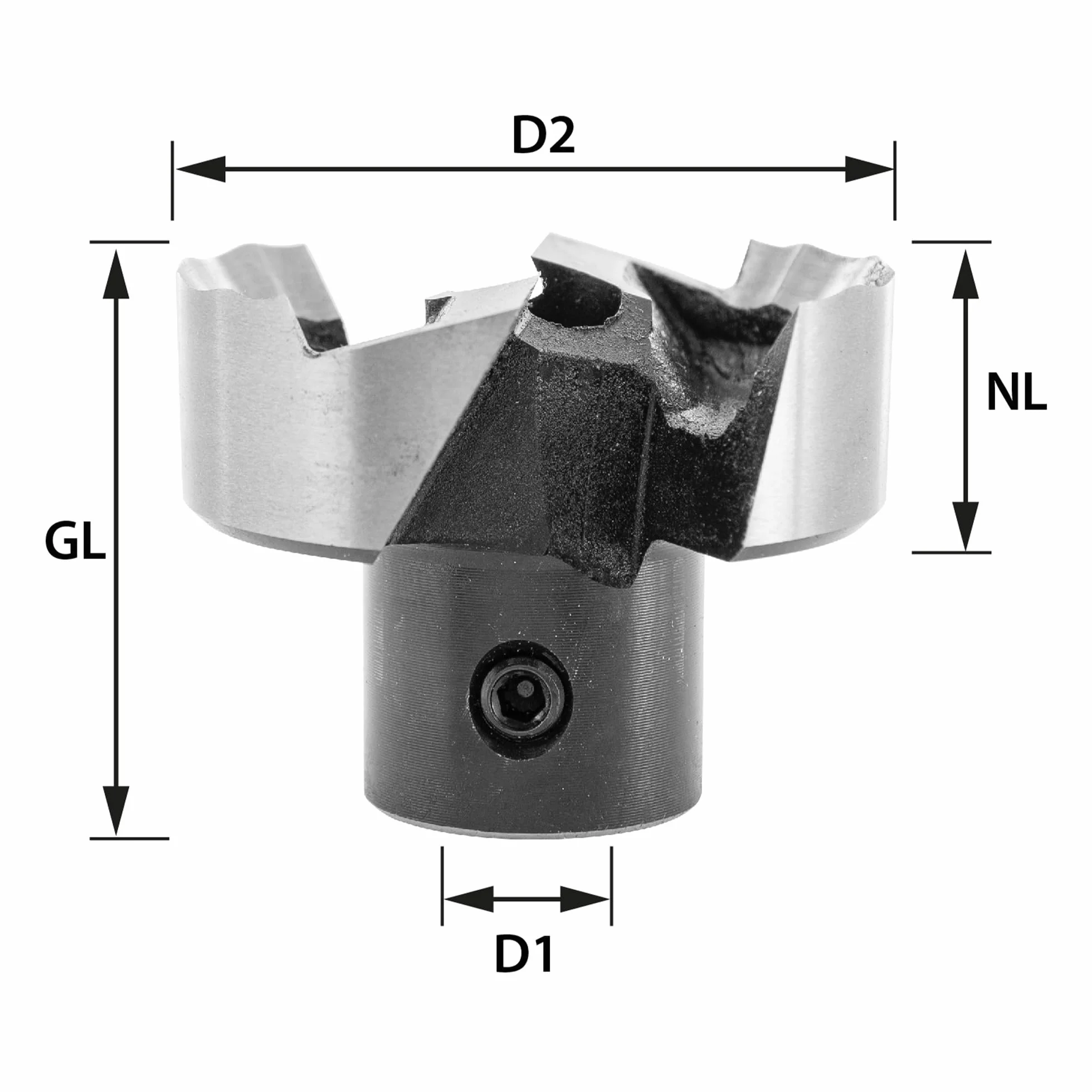 ENT 42465 Poglebiacz z zabkowana krawedzia, srednica (D1) 12 mm, D2 65 mm, NL 21 mm, GL 38 mm