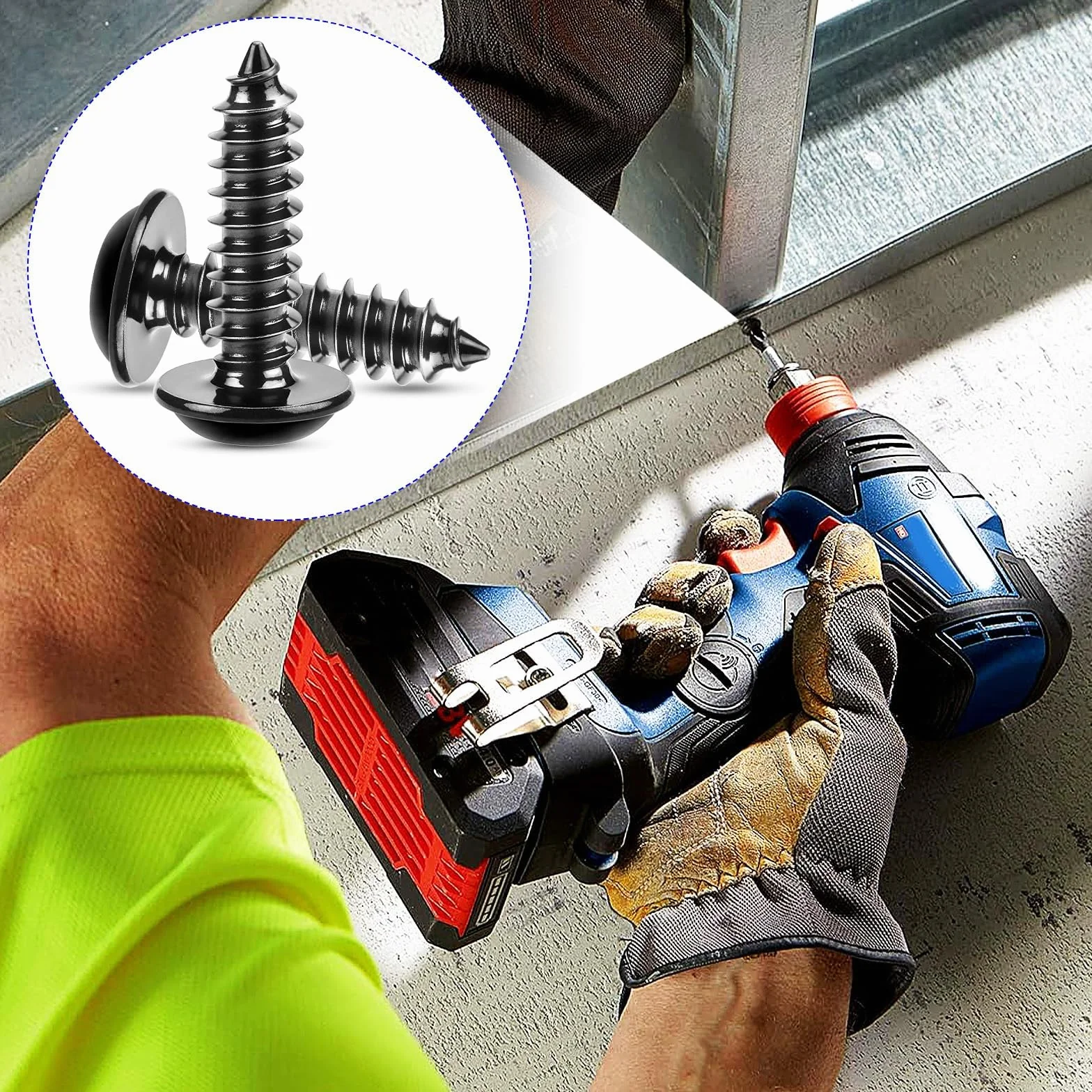 40 sztuk wkrętów do drewna, czarne, M4 x 10 mm, śruby do paneli akustycznych, Torx, śruby ze stali nierdzewnej, czarne, płaskie końcówki, wkręty samogwintujące z tarczą, do śrub z łbem