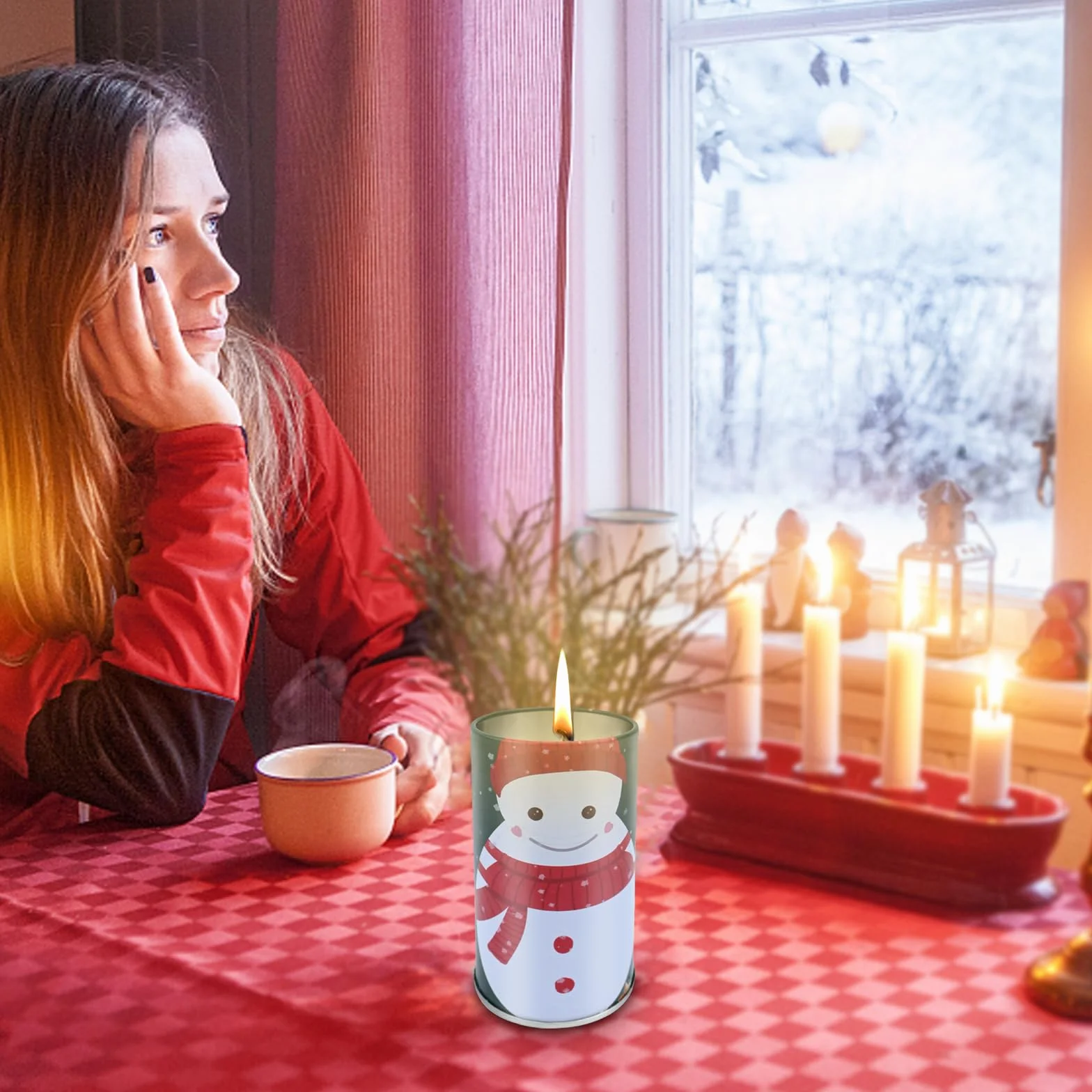 Świąteczne Świece Zapachowe - Zestaw Prezentów dla Kobiet, Dekoracje Świąteczne, Słoik na Świece, na Boże Narodzenie, do Kąpieli, Jogi