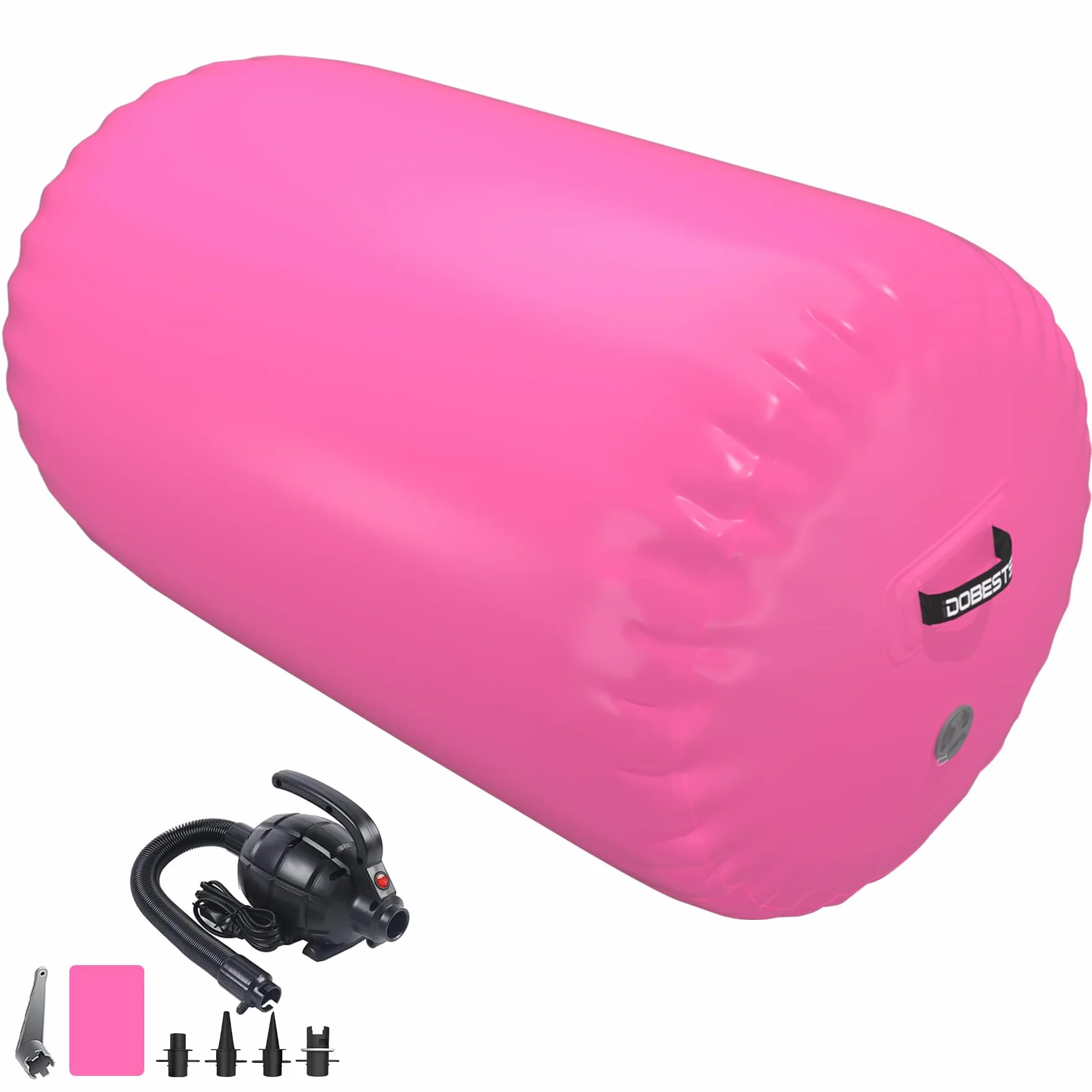 DOBESTS Air Roll, nadmuchiwana mata gimnastyczna z pompką, do treningu