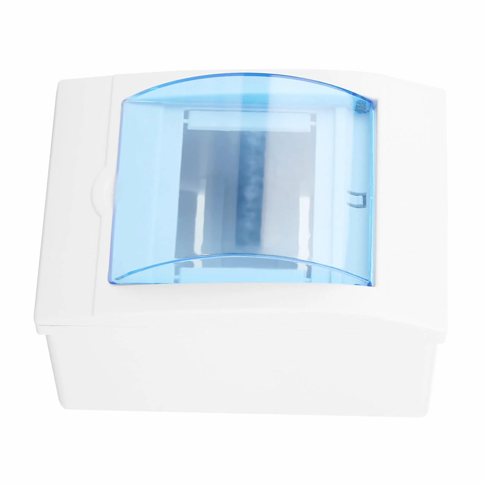 Hyuduo 3-4-drożna Skrzynka Rozdzielcza Wyłącznika Automatycznego ABS Biała Niebieska 13x9,6x6,5 cm Montaż Wewnętrzny Przezroczysta Pokrywa Stanu