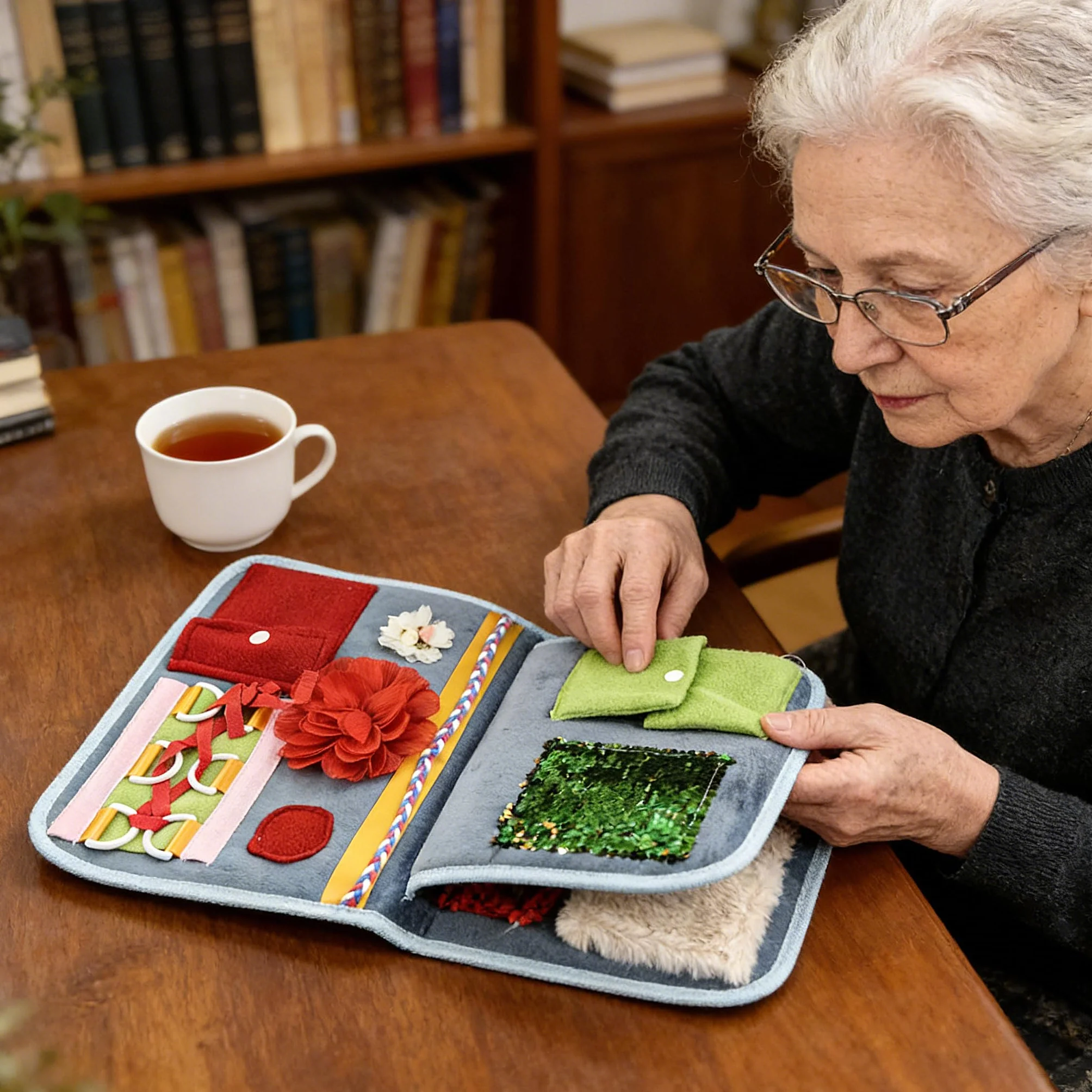 Sensoryczny koc łagodzący dla seniorów z demencją i chorobą Alzheimera