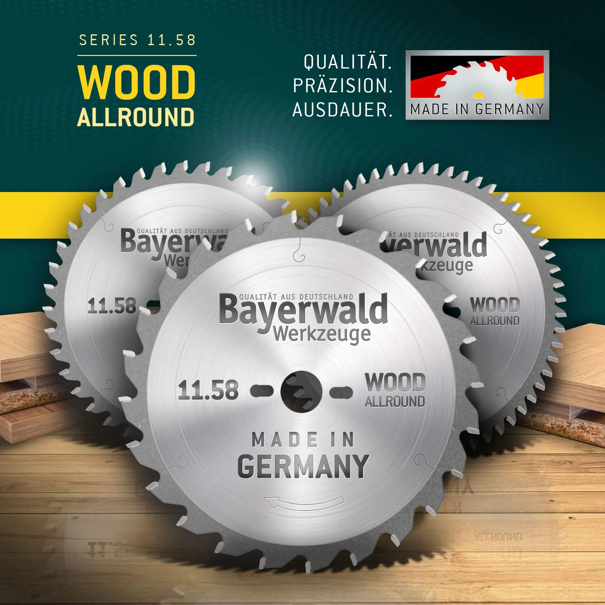 Bayerwald - HM brzeszczot do piły tarczowej do drewna - Ø 216 mm x 2,6 mm x 30 mm | WZ ujemny (48 zębów) | do piły ukośnej i ukośnej | otwory dodatkowe: 2/7/42