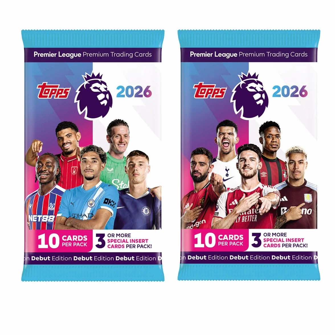 Topps Premier League 2025/26 Super Tin #2 (seria Hall of Fame) | zawiera 50 kart plus 3 ikony Hall of Fame, karty kolekcjonerskie + 250 rękawów na karty Protectodon