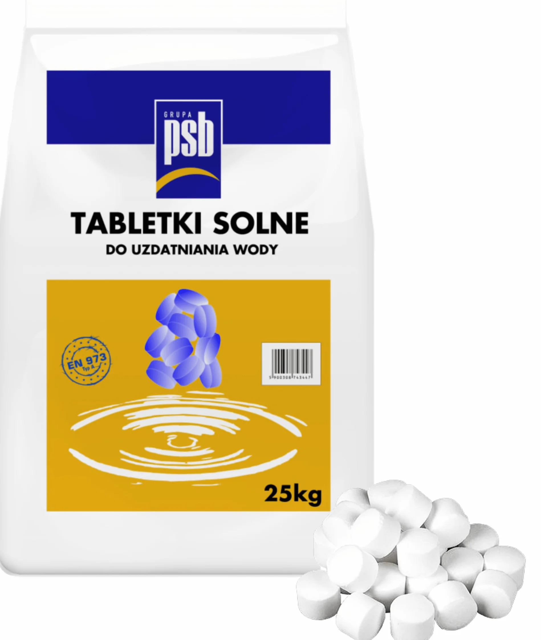 Tabletki solne do uzdatniania wody. Worek 25kg
