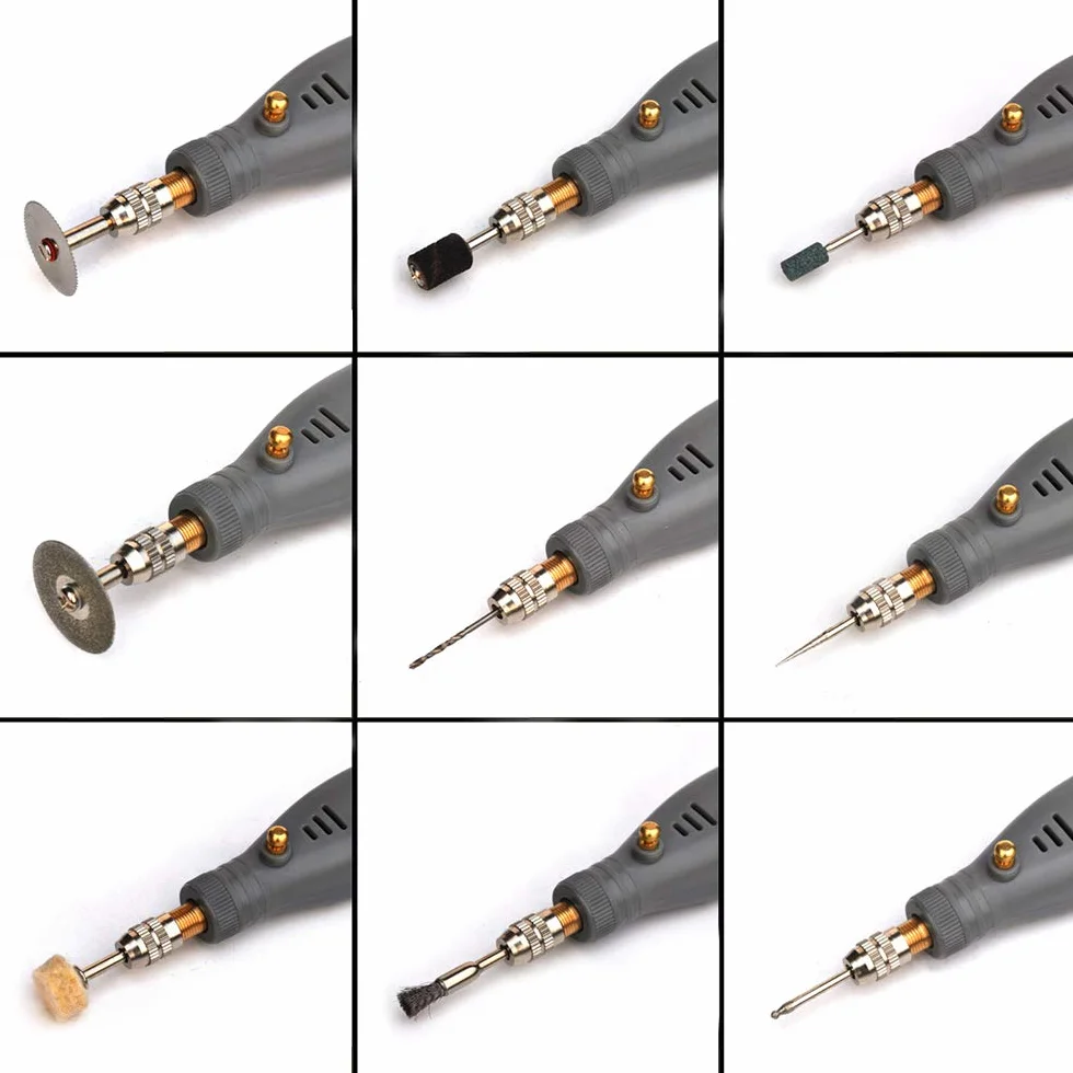 Bezprzewodowa mini wiertarka USB zmienna prędkość zestaw narzędzi DIY
