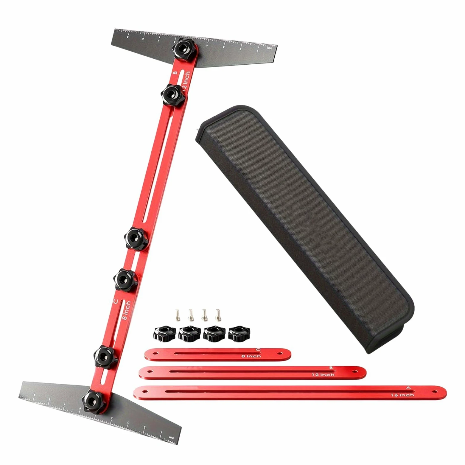 Stair Tread Tool, wielofunkcyjne urządzenie pomiarowe, regulowany aluminium, narzędzie do układania półek, akcesoria pomiarowe podłogi do renowacji domu