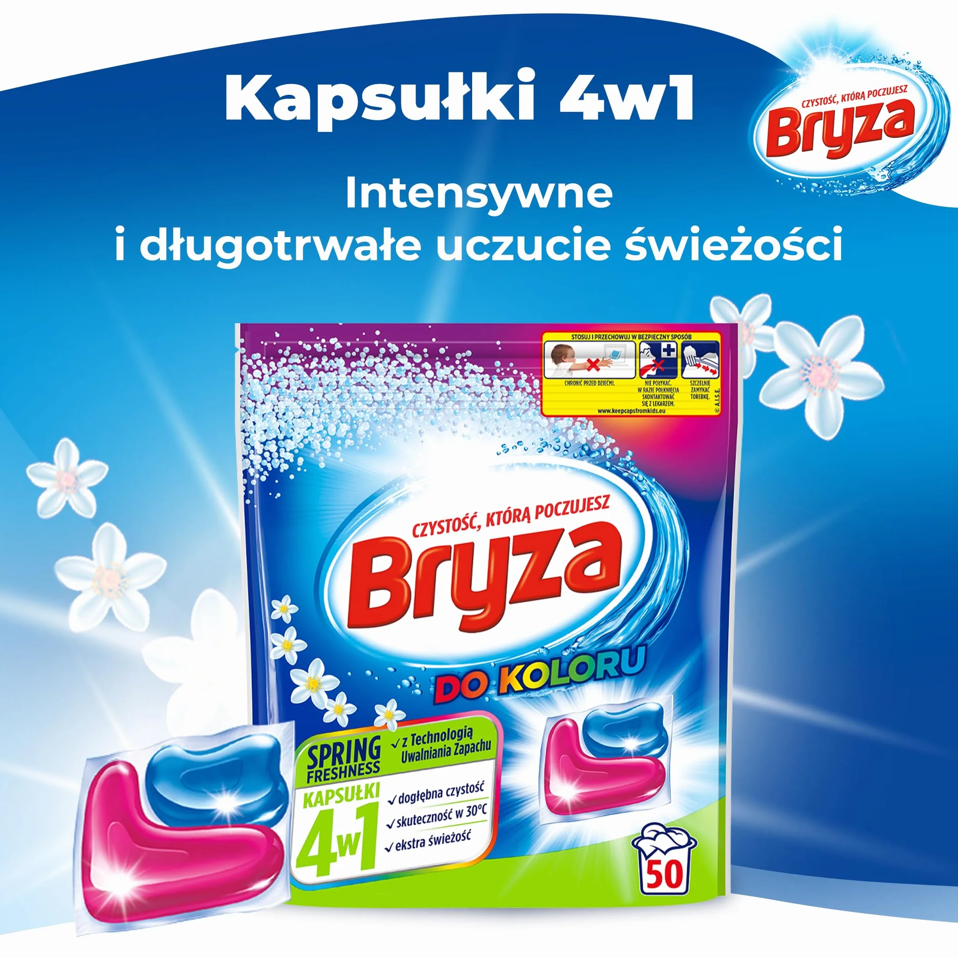 Bryza 3166267 Kapsułki Do Prania, 50 Sztuk