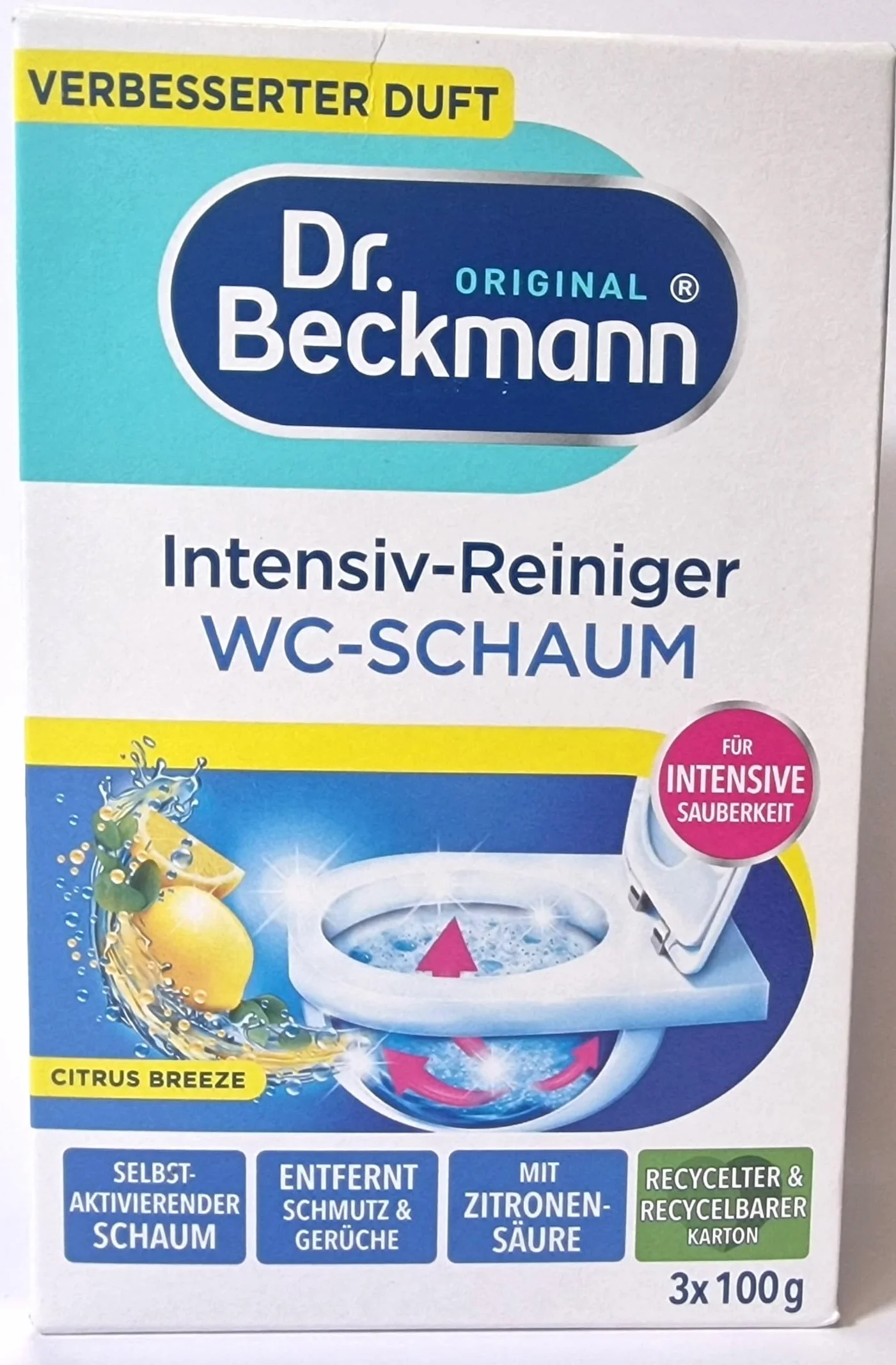 Dr. Beckmann Samoaktywująca Pianka do WC - 3 x 100 g