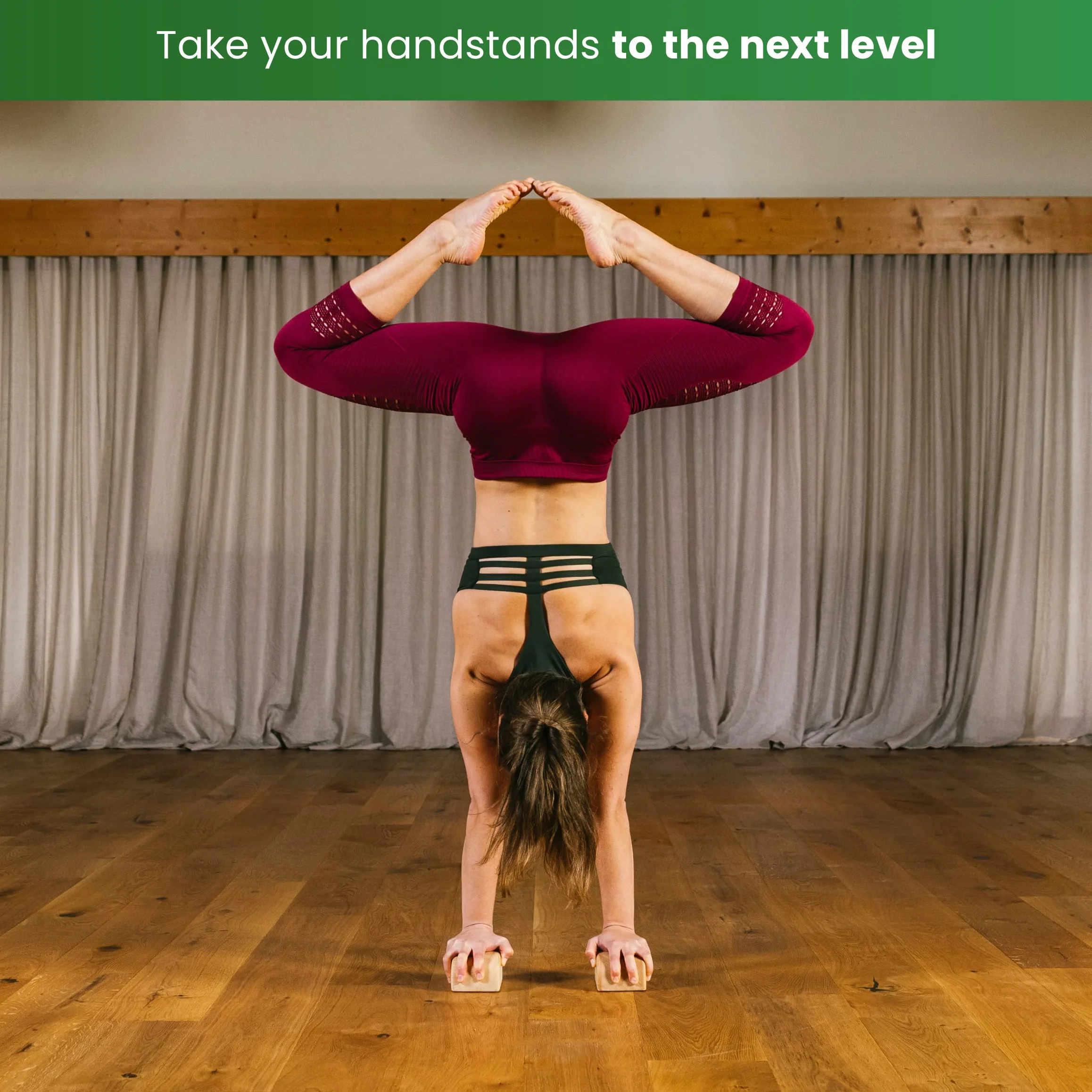WOODPOWER® BalanceBlocks (Comfort Edition), klocki do stania na ręce i blok do jogi w jednym – wspierają nadgarstki podczas treningu bodyweight, gimnastyki, akrobatyki, jogi i wielu innych (2 sztuki)