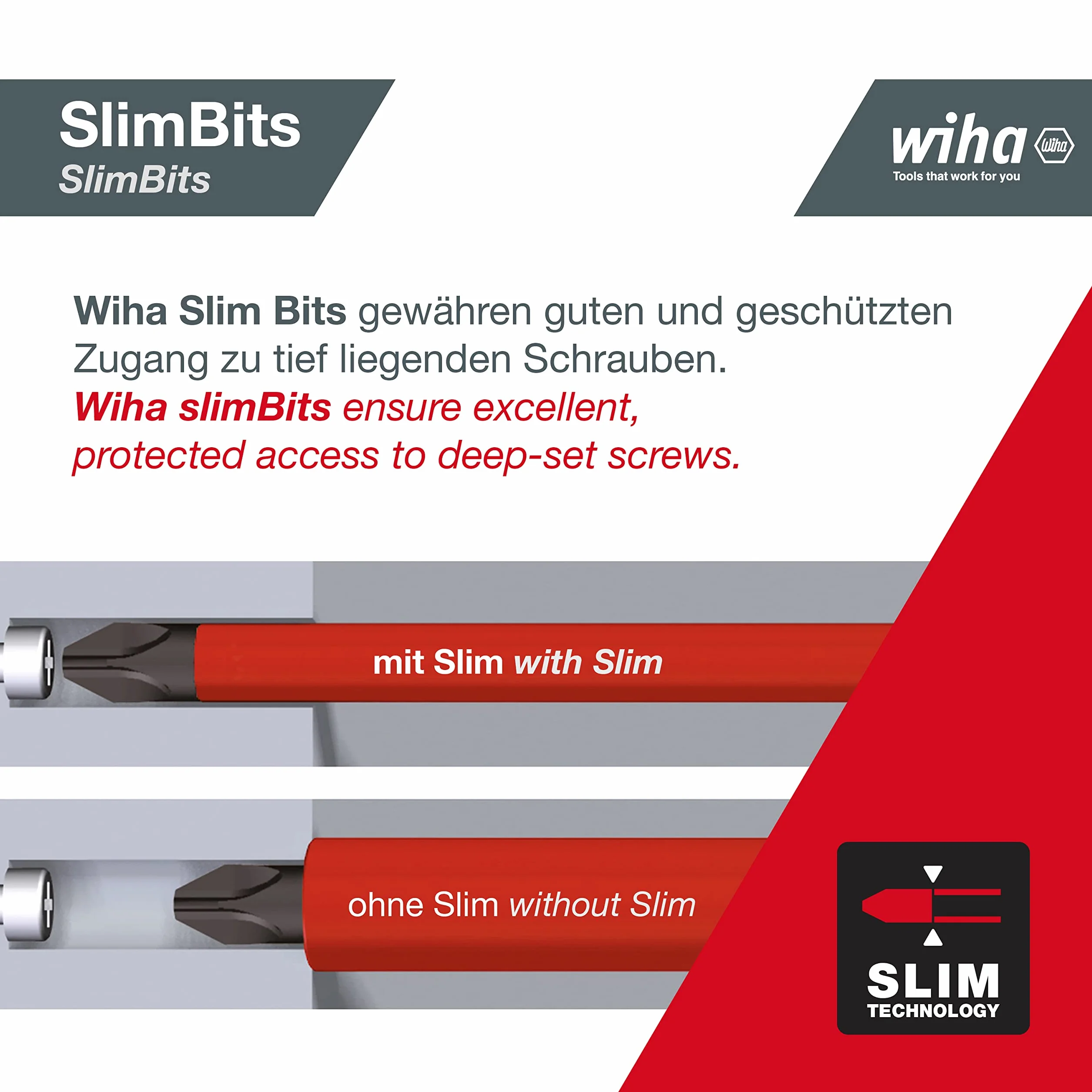 Wiha 2831-09023 LiftUp Schraubendreher mit Bit Magazin