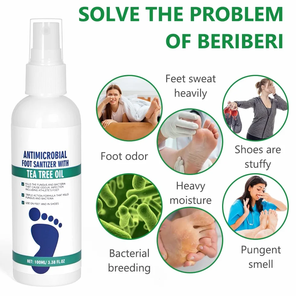 Spray przeciw grzybicy stóp AOOWU 100 ml naturalna formuła