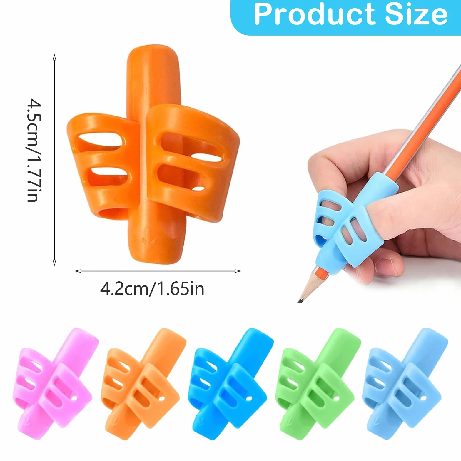Ergonomiczna pomoc w pisaniu dla dzieci 10 sztuk, uchwyt na długopis