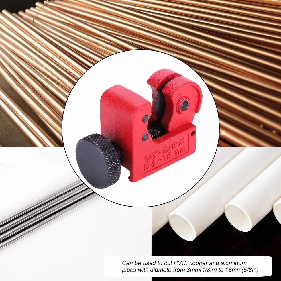 Mini regulowany obcinak do rur 3~16 mm narzędzie tnące maszyna do cięcia rur miedź mosiądz pcv plastikowe i rury aluminiowe