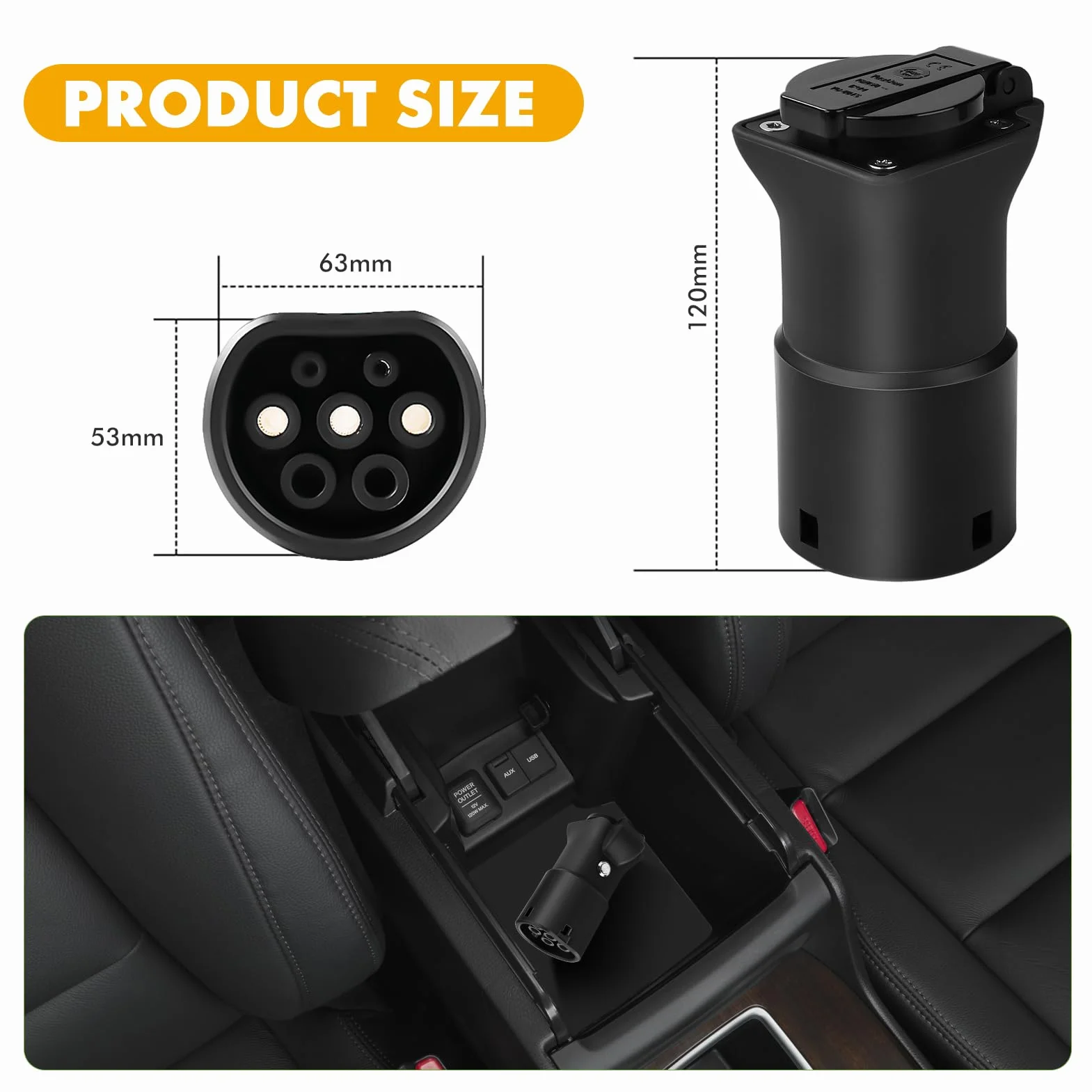 VOBOR Adapter V2L do EV, V2L Vehicle-to-Load Discharge adapter typu 2 zewnętrzny konwerter rozładowania 3,5 KW 16 A 220 V typ 2 to Schuko do MG4, MG5, MG ZS, MG Marvel R