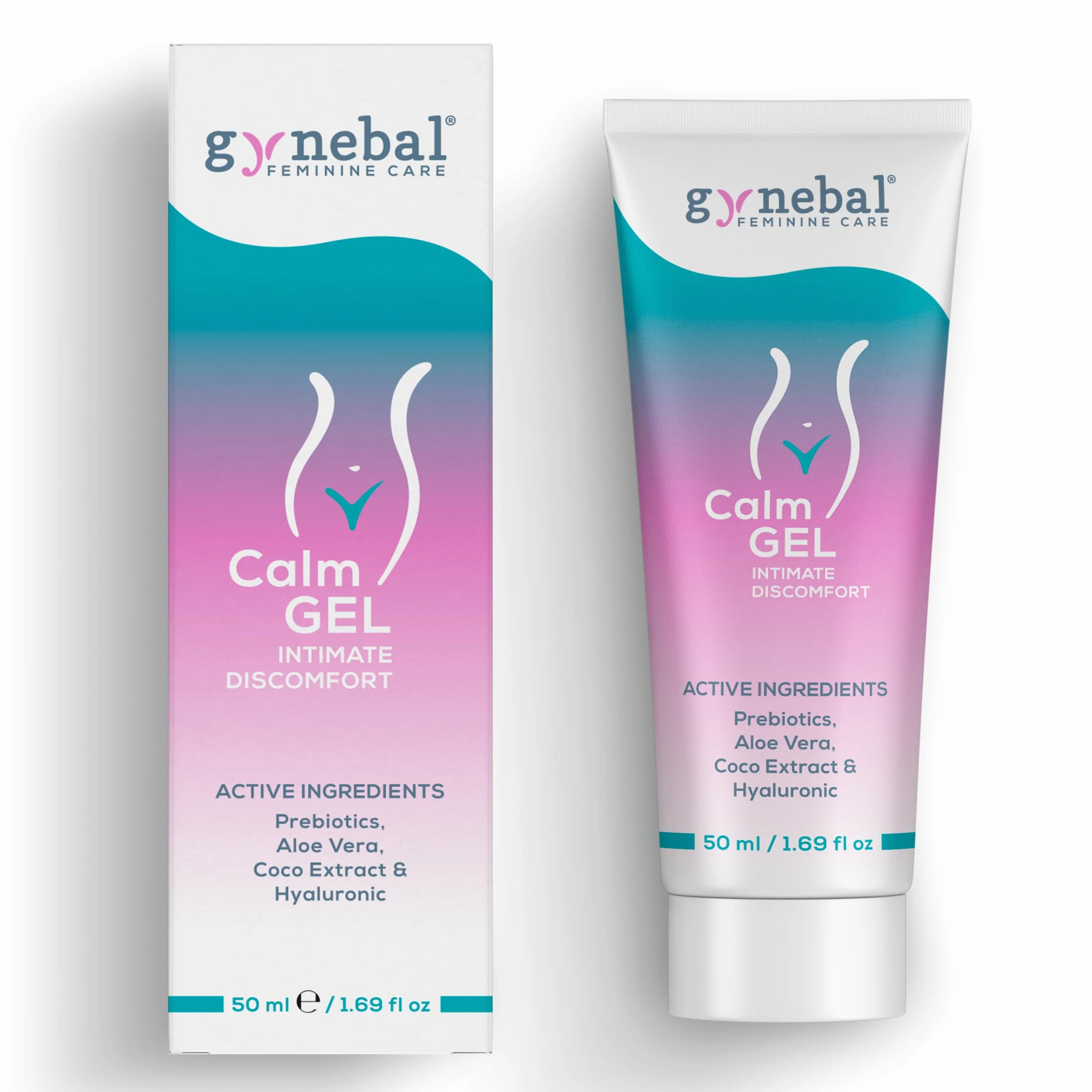GYNEBAL CALM Zel Intymny z PREBIOTYKAMI – Nawilzajacy Zel na Suchosc, Swiad i Dyskomfort – Wspiera Flore Pochwowa – Do Uzytku Zewnetrznego dla Kobiet (50 ml)