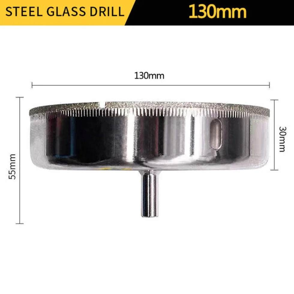 6-180mm diamentowe wiertło do szkła płytki marmurowe szklane ceramiczne otwornice wiertła narzędzia tnące wiertło diamentowe do elektronarzędzi, 130mm