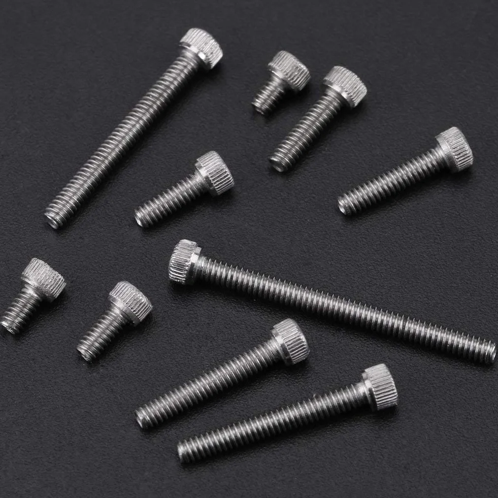 Asortyment śrub, 150 sztuk #2-56 Gwint UNC 9 Długość (1/8"/5/32" 3/16"/1/4"/5/16"/3/8"/1/2"/5/8 "/3/4"/1") Śruby z łbem gniazdowym Śruby Nakrętki Zestaw asortymentowy ze schowkiem