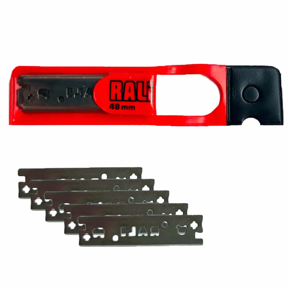 RALI Zestaw 5 sztuk chromowanych ostrzy 48 mm do strugania RALI 105, 220, 260 | odwracalne ostrze Bi-Cut, koniec z ostrzeniem | ostrza stolarskie do wszystkich rodzajów drewna