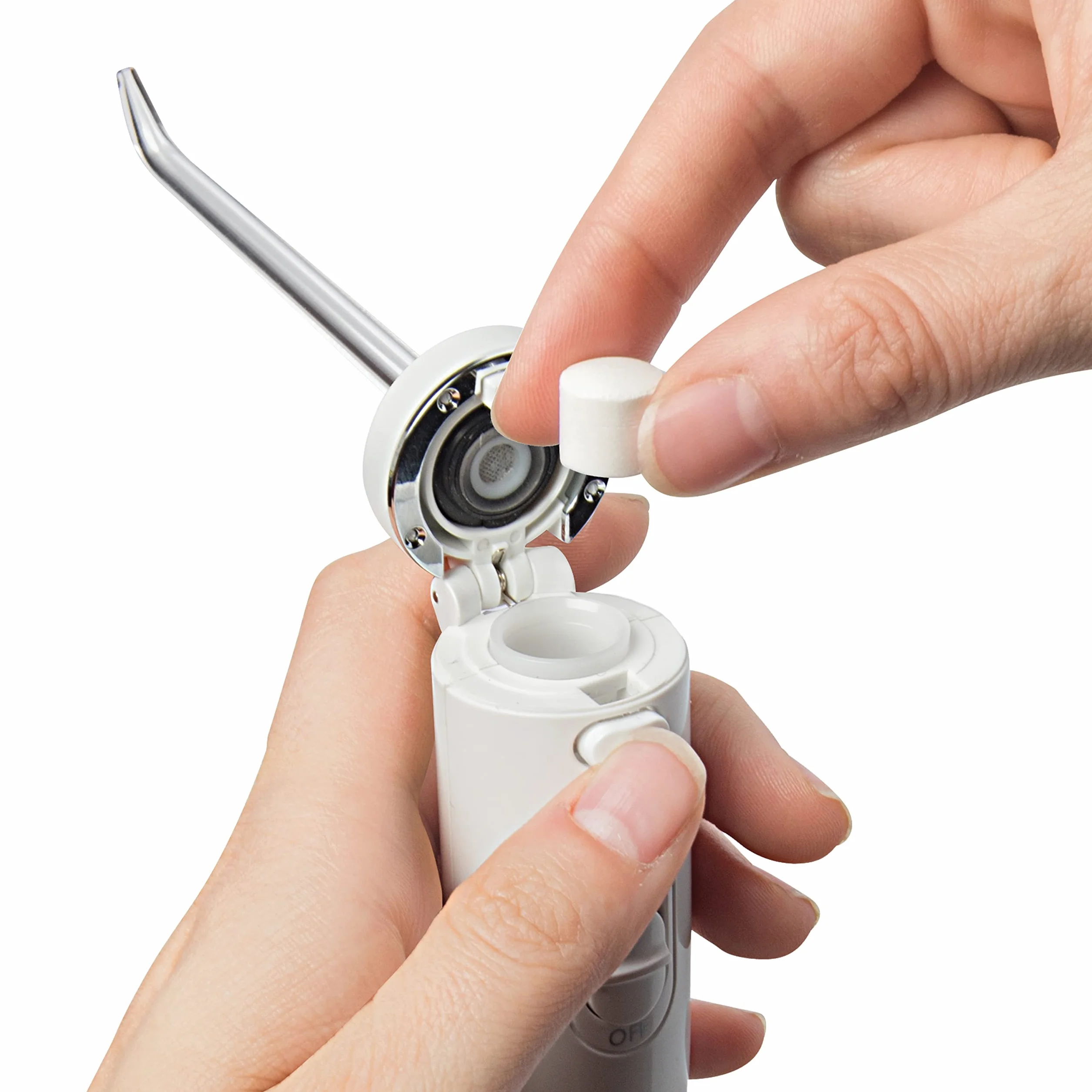 Waterpik Tabletki do wybielania wody do wybielania, tabletki do wybielania zębów Waterpik Flosser, smak świeżej mięty, kompatybilne z modelami Waterpik WF-05 i WF-06, 30 tabletek