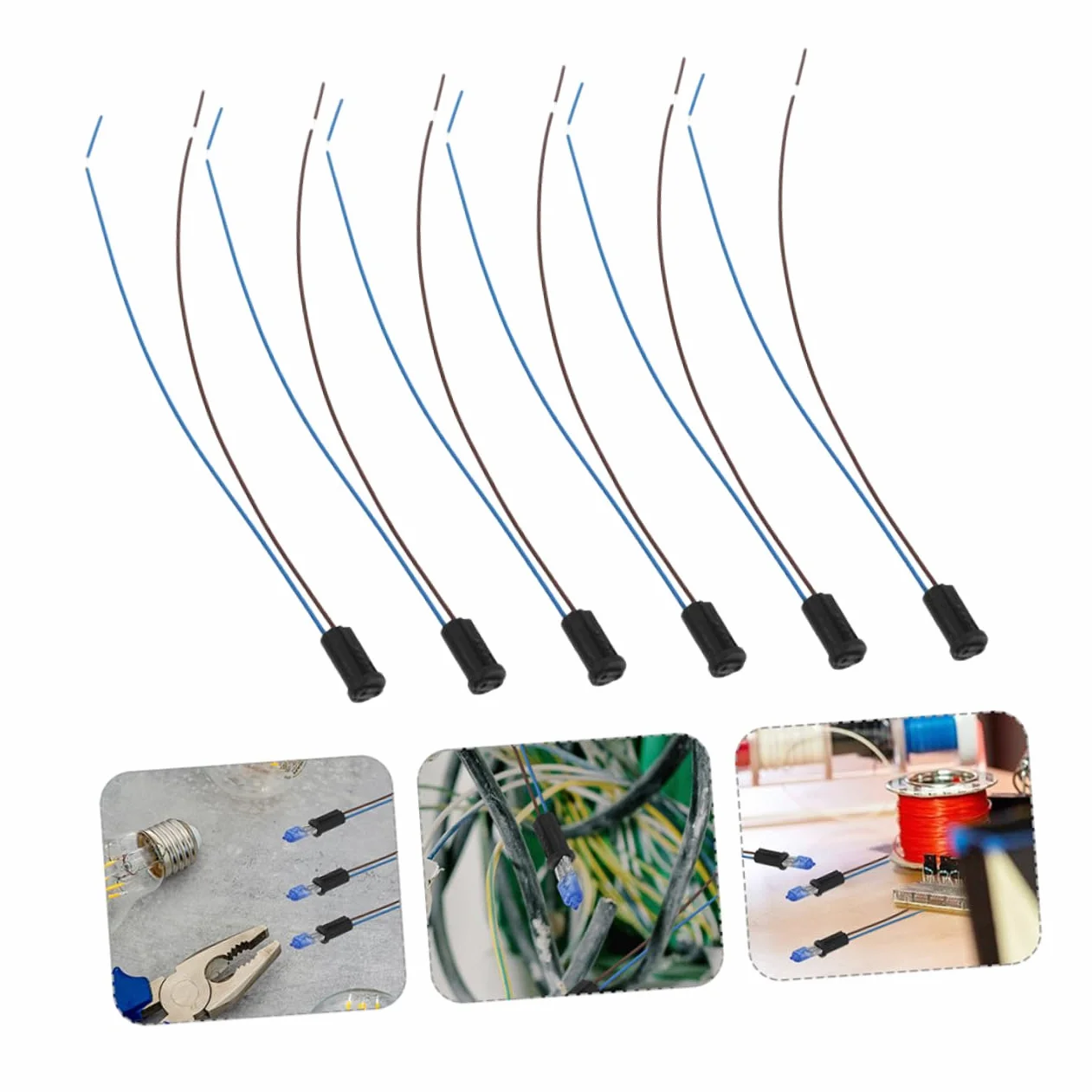 Gadpiparty 6 Szt. Mini G4 Gniazdo Żarówki Plastikowa Oprawka Lampy Niskonapięciowa Podstawa Żarówki LED G4 Gniazdo Żarówki Podstawa Lampy Miniaturowe Podstawy
