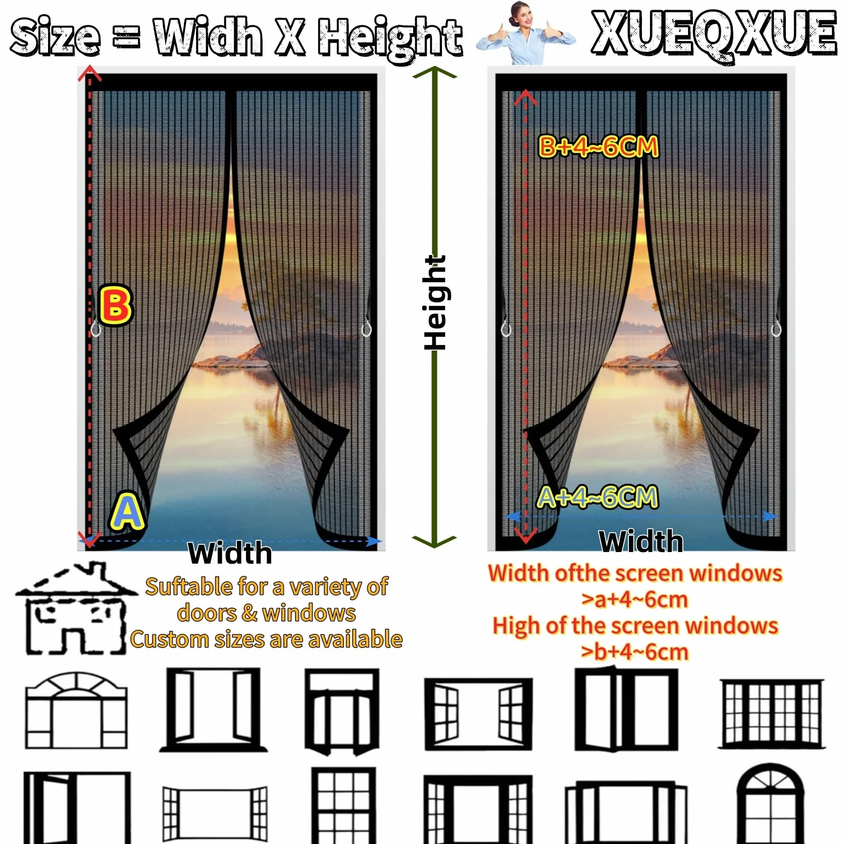 Moskitiery Do Drzwi 88 x 208 cm Silne Magnesy, Montaż Bez Wiercenia, Zamyka Się Automatycznie, Chroni Przed Muchami I Owadami Siatki Przeciw Owadom Do Balkonowych I Sypialni, Czarny