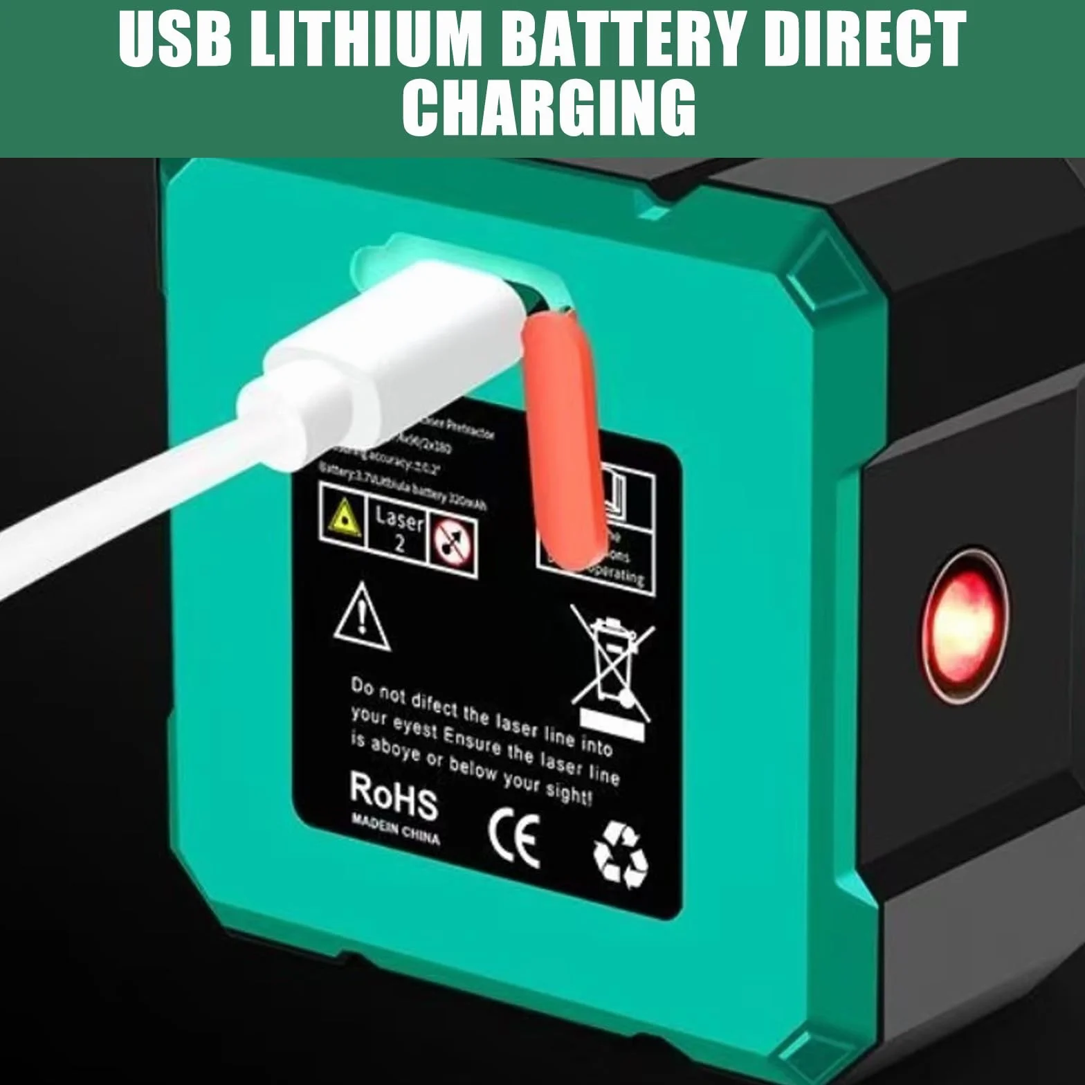 Cyfrowy kątomierz z wyświetlaczem LCD, poziomica magnetyczna IP54, dokładność 0,1°, ładowany USB