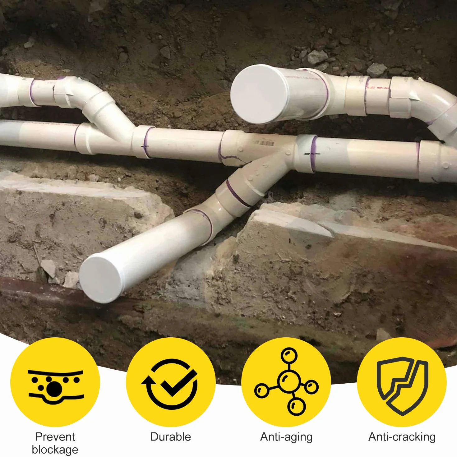 Ochronna dekoracyjna osłona na otwory ścienne osłona dekoracyjna rura DN 100 PVC ochrona rur (DN100)