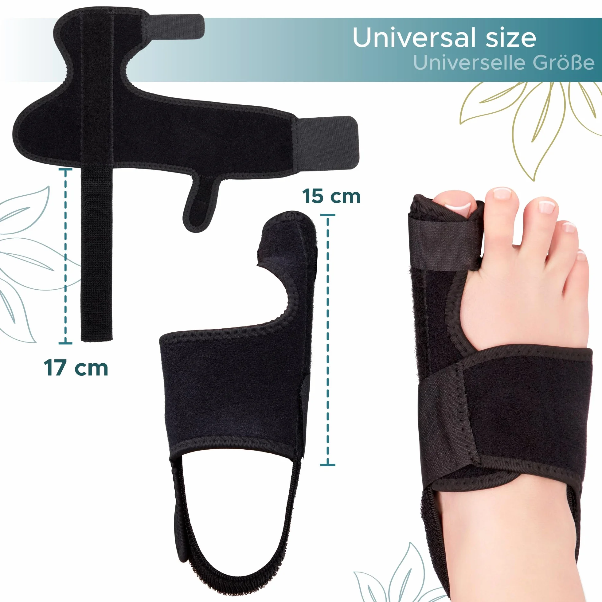 HALUTO - Szyna na haluksy - Skuteczna szyna na haluksy łagodząca ból i wspomagająca korekcję palucha koślawego - Hallux Valgus Correction Splint