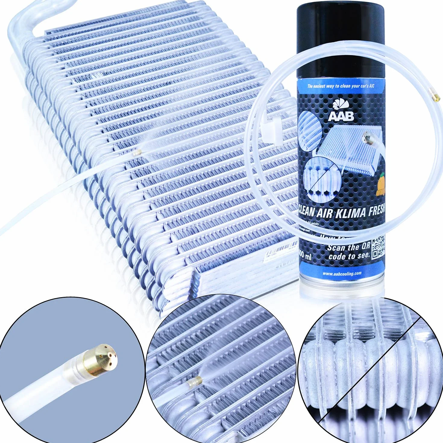 AABCOOLING Clean Air Klima Fresh 400ml - Preparat do Klimatyzacji Samochodowej, Odświeżacz Układu Chłodzenia Powietrza, Spray do Klimy, Czyszczenie Nawiewu i Układu Klimatyzacji