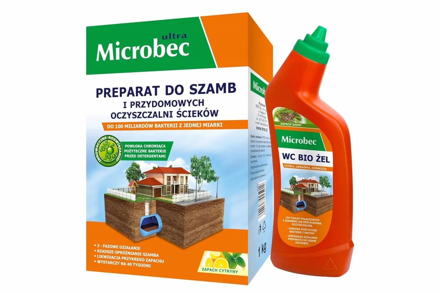 BROS do szamb i ścieków+WC Żel do sanitariatów