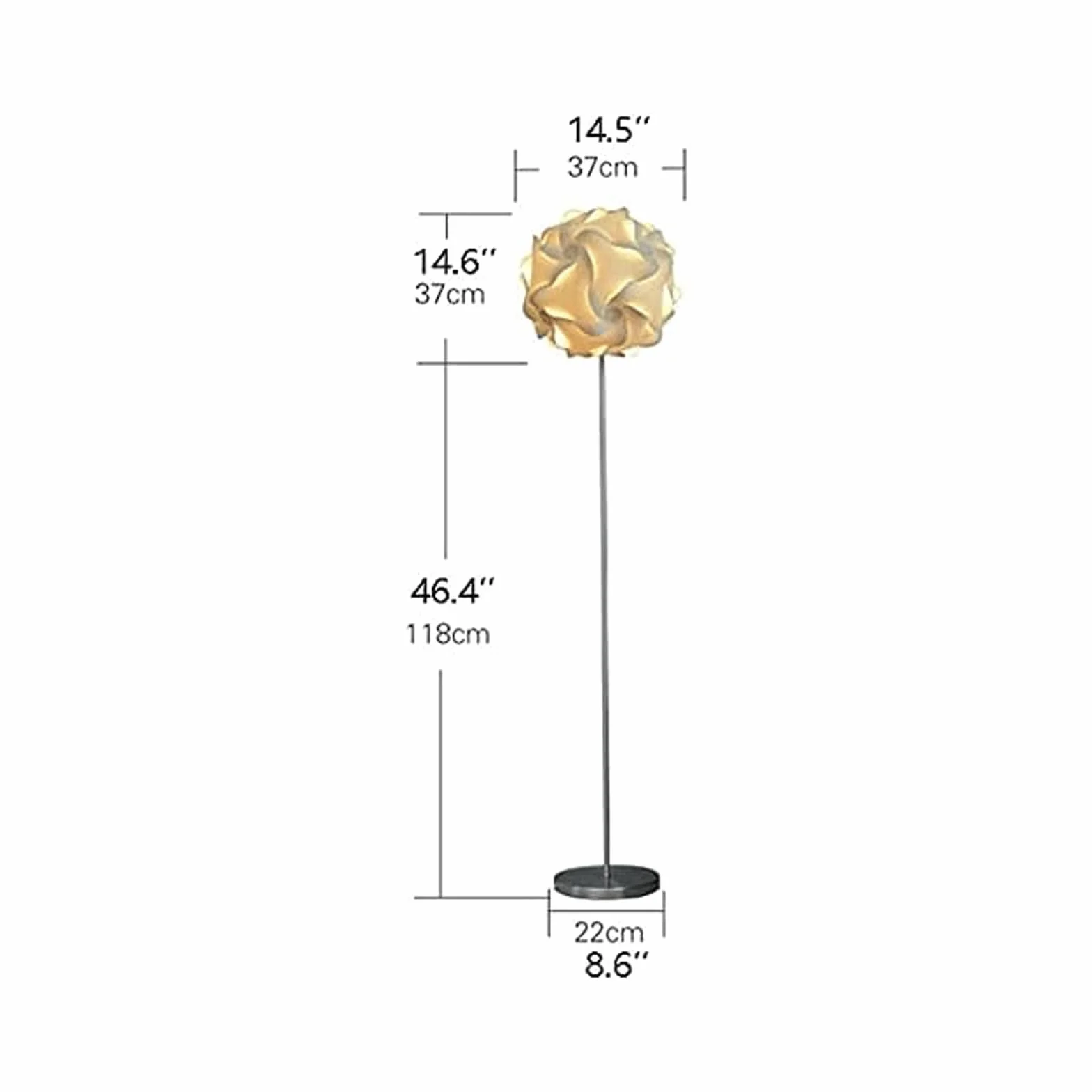 Lampa podłogowa, kreatywna lampa podłogowa LED, żelazna lampa podłogowa, ręcznie robiona papierowa lampa do czytania, lampa do salonu, lampa nocna, wysoki słup, lampa narożna