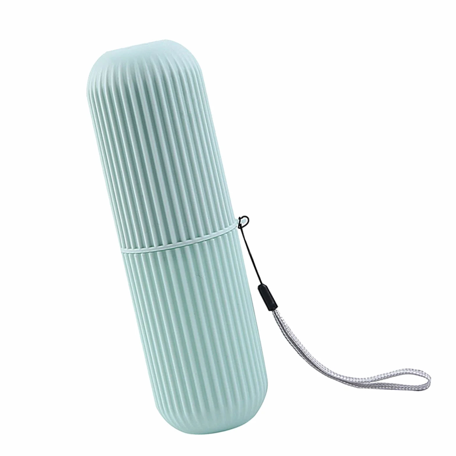 Yosoo Health Gear Etui Podróżne na Szczoteczkę do Zębów, Przenośny Plastikowy Uchwyt, Antypoślizgowy Pojemnik PP z Pokrywką, Długość 7,7 Cala, Zielona, Wieszak