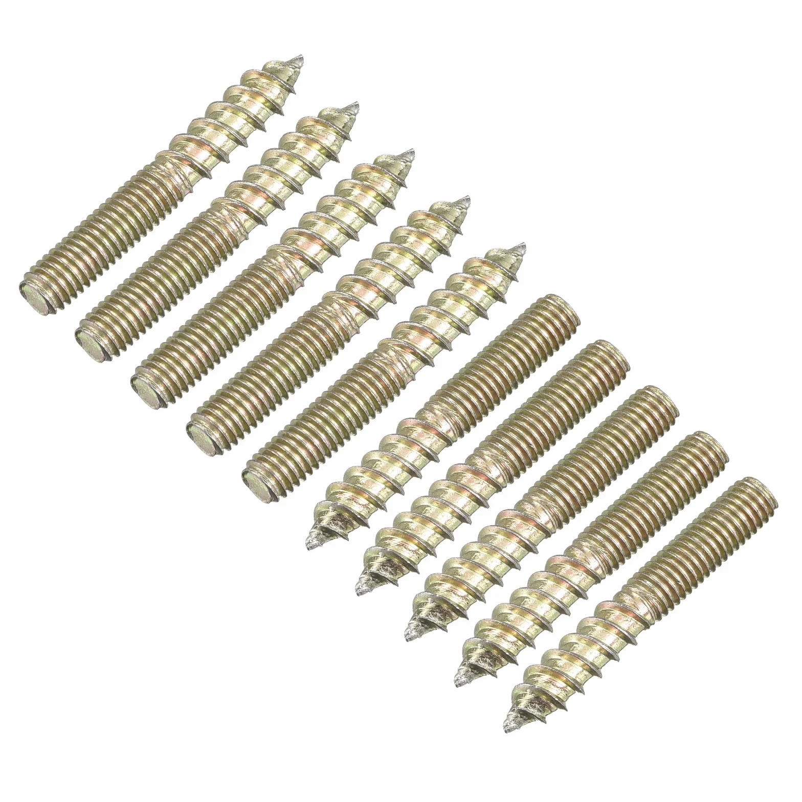 sourcing map 12 szt. śrub trzpieniowych M5 x 35 mm dwustronnych śrub kołkowych do montażu na drewnie