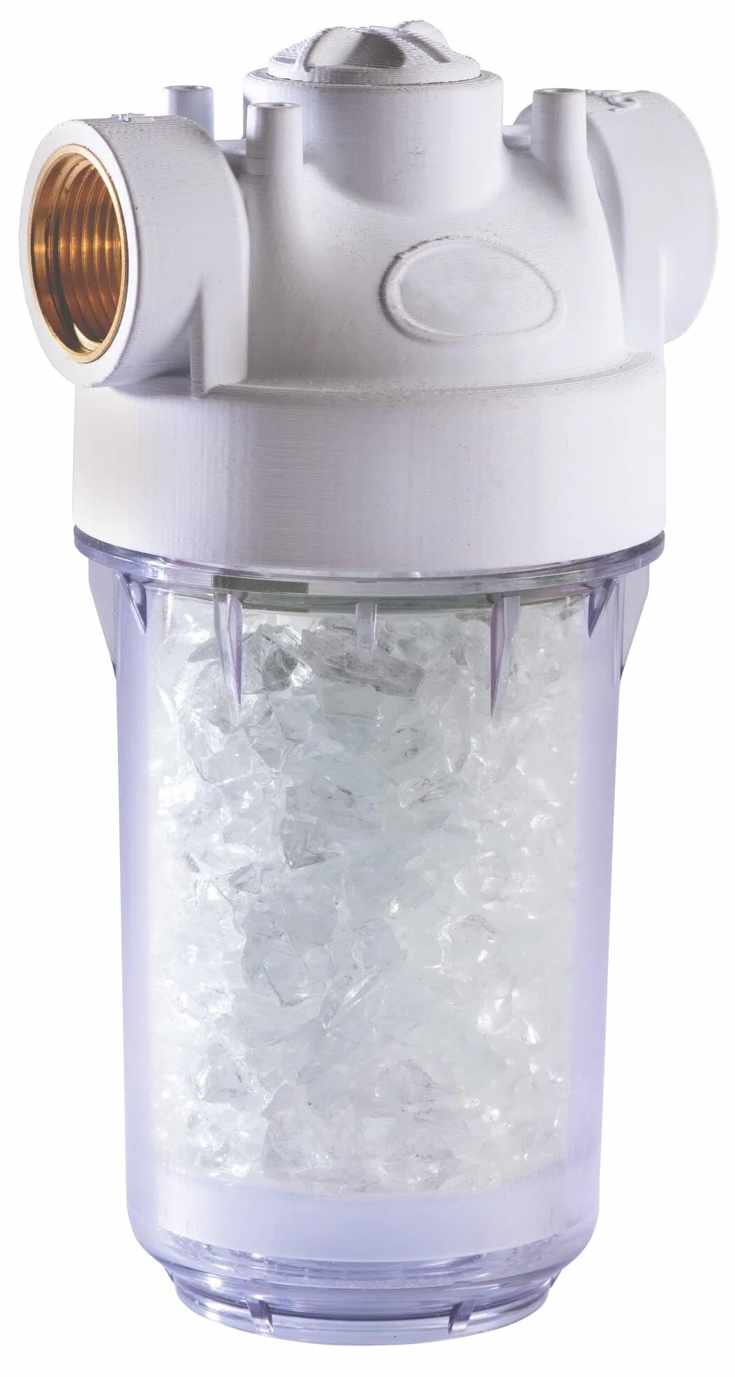 AQUAWATER filtr zapobiegający osadzaniu się kamienia do podgrzewacza wody, filtracja polifosforanowa, maksymalny przepływ 110 l/min