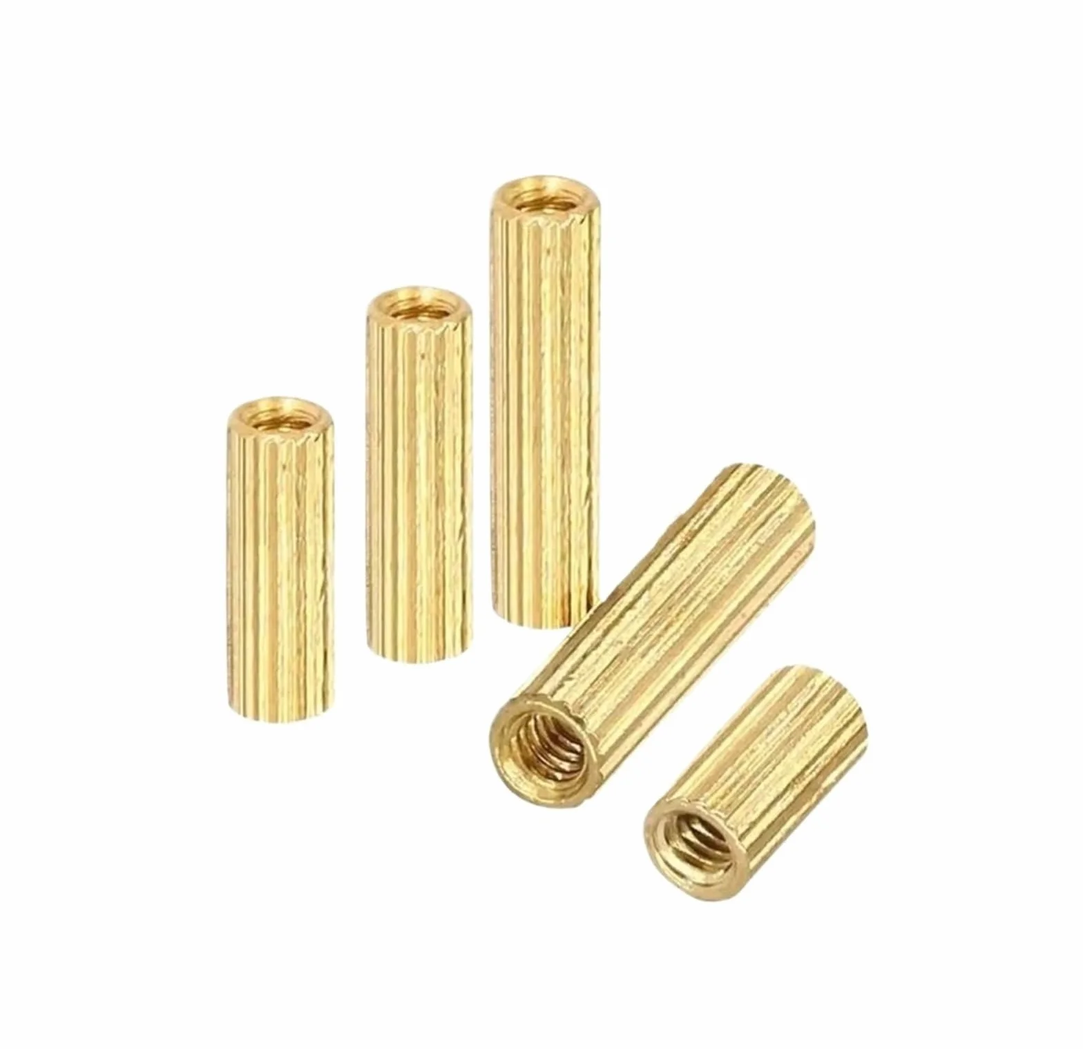 Podpory dystansowe i słupki dystansowe, Mosiężna okrągła podkładka dystansowa Złota M2x(3-40) mm 10-30szt