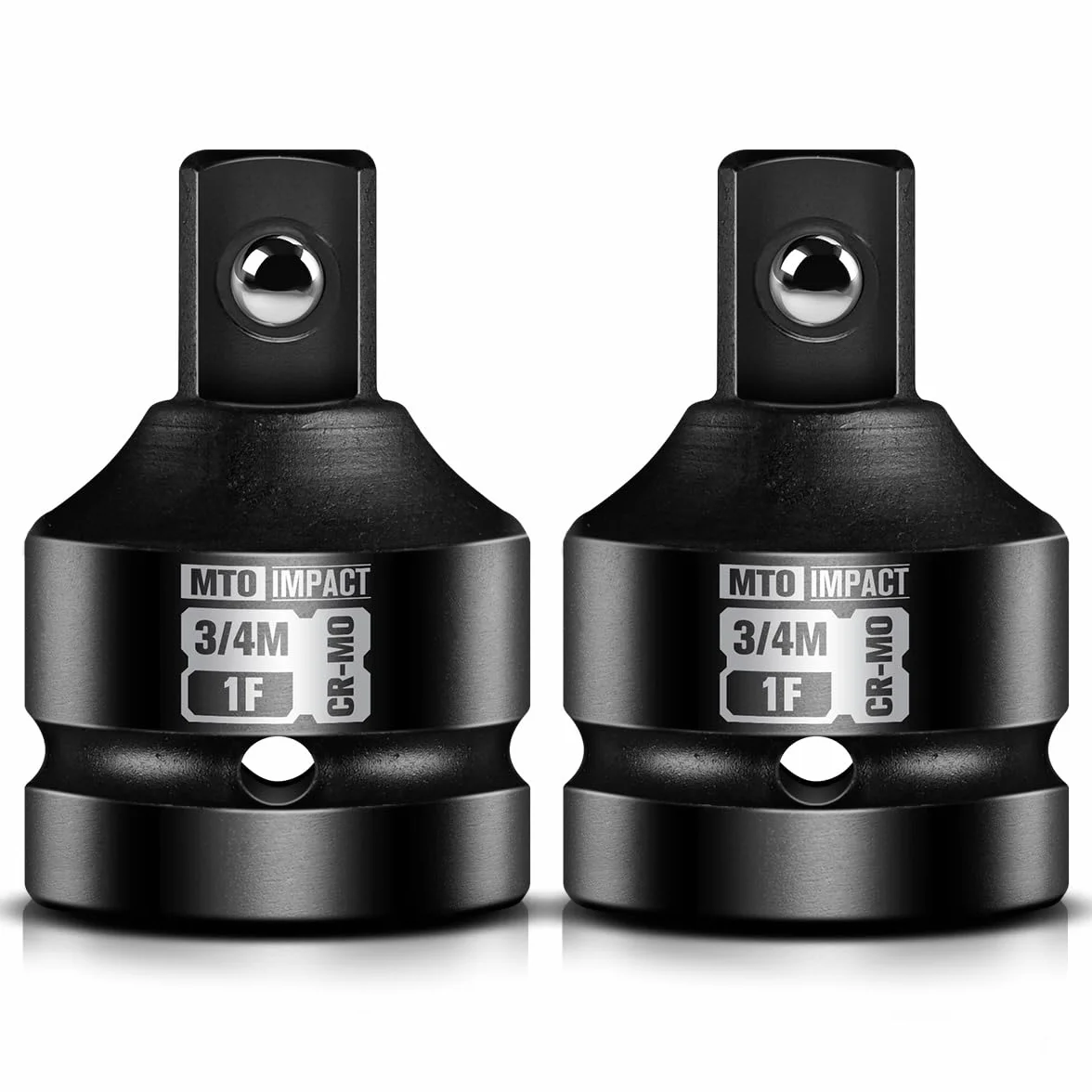 2 sztuki 2,5 cm żeński na 3/10.2 cm męski adapter gniazda udarowego, zestaw reduktorów nasadek udarowych 1 cala, stal stopowa chromowo-molibdenowa
