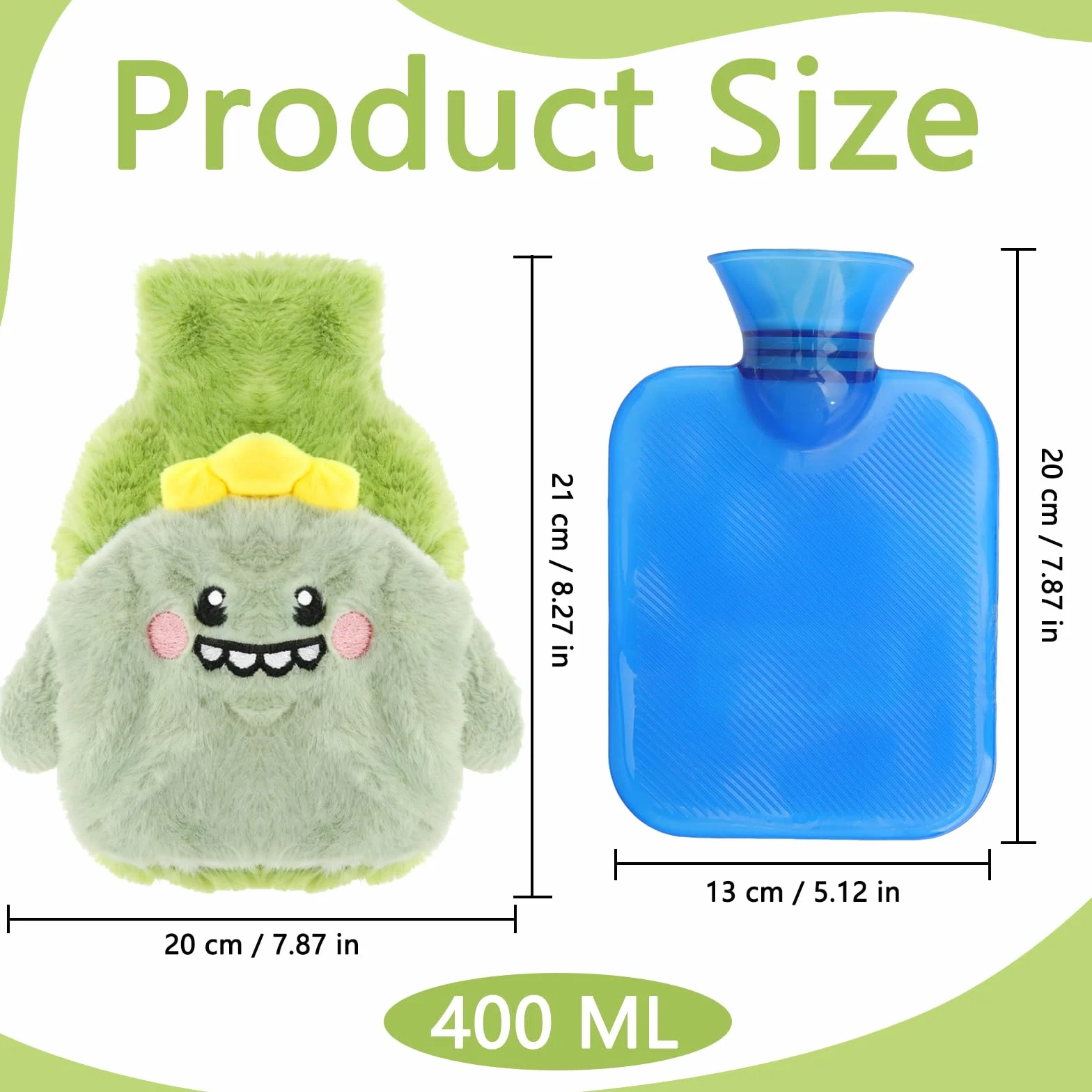 VOSSOT Termofor dla dzieci 400 ml z pokrowcem w kształcie zwierzątka