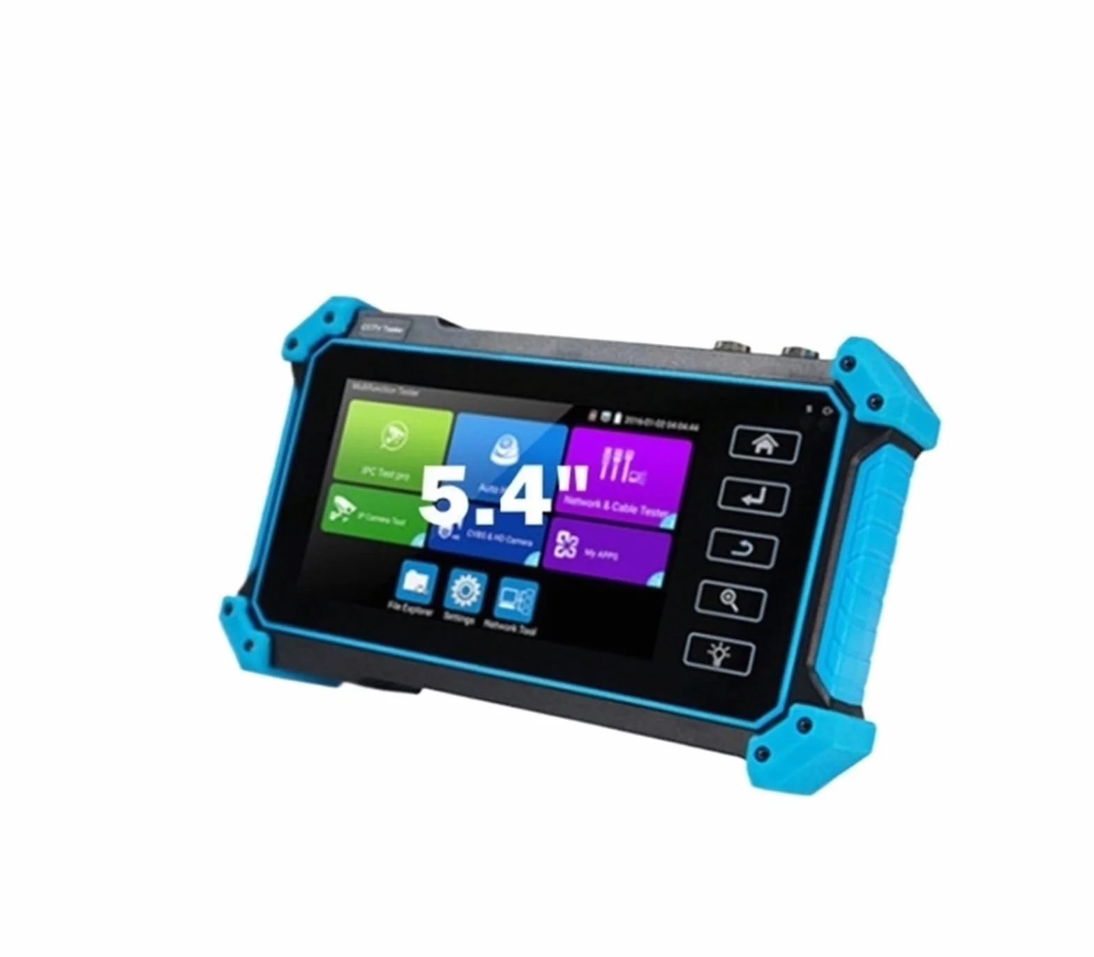 Tester CCTV, IPC-5200C Tester CCTV Plus 5,4-calowy | Z ekran dotykowy IPS 8MP IP CVI TVI AHD analogowy 5 w 1 VGA i wejście 4K HD Tester kamery IP do testowania kamer CCTV i IP.