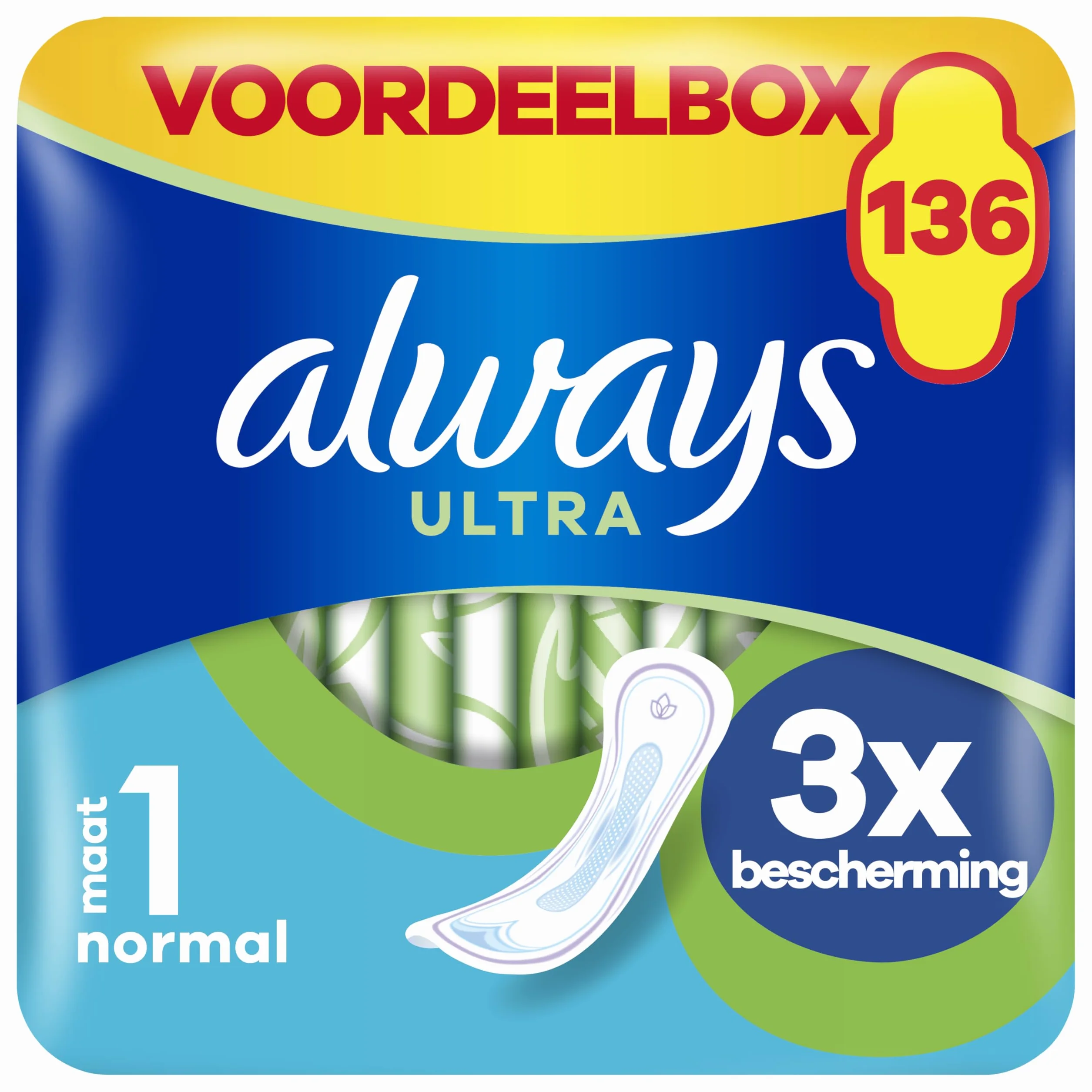 Always Normal wkładki bardzo chłonne ultracienkie 136 sztuk rozmiar 1 na okres