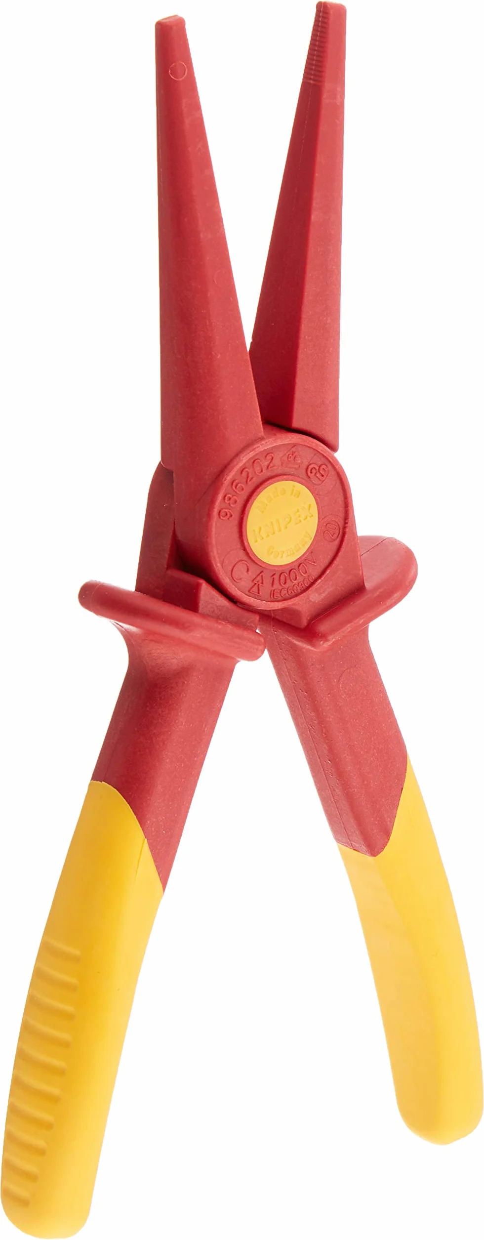 KNIPEX Szczypce wydłużone izolowane z tworzywa izolowane Tworzywo sztuczne Ze strefą z miękkiego materiału zapewniającego pewny chwyt 220 mm, 98 62 02