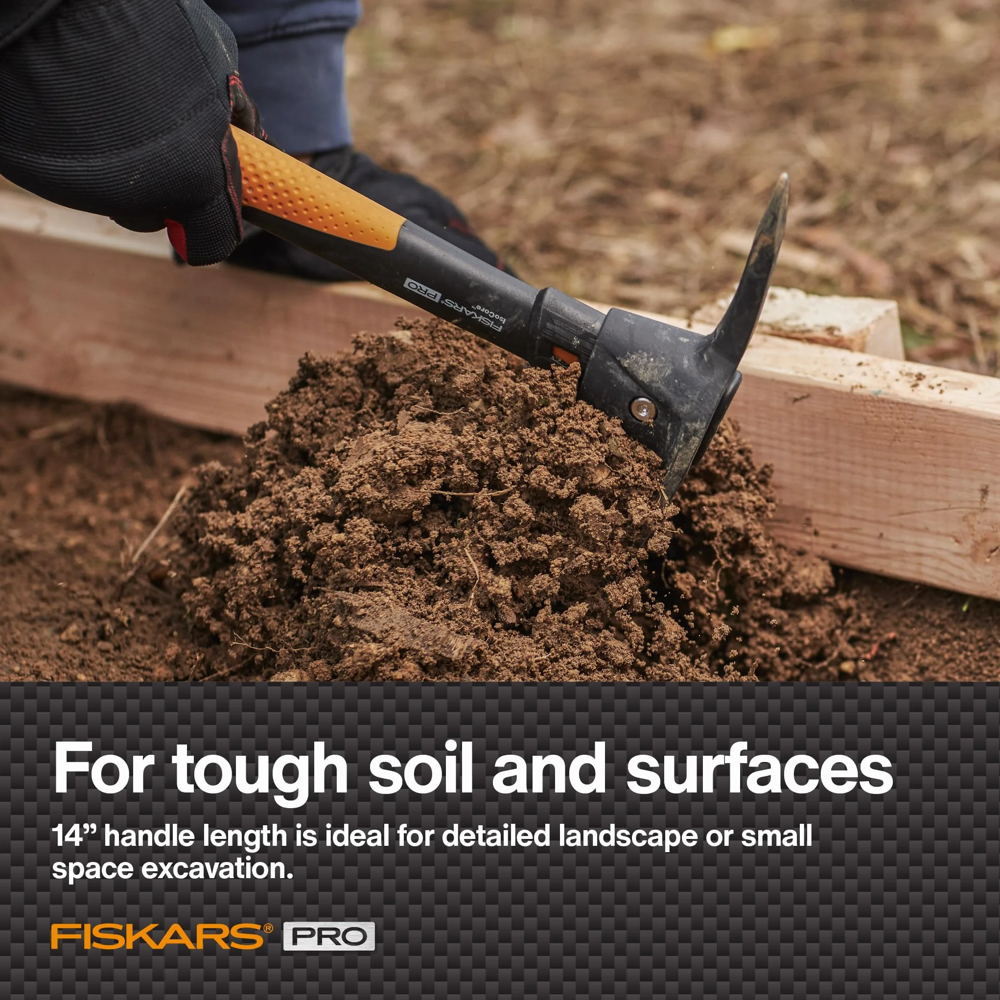 Fiskars 751220-1001 Pro IsoCore motyka/kilof, 0,7 kg, pomarańczowa/czarna