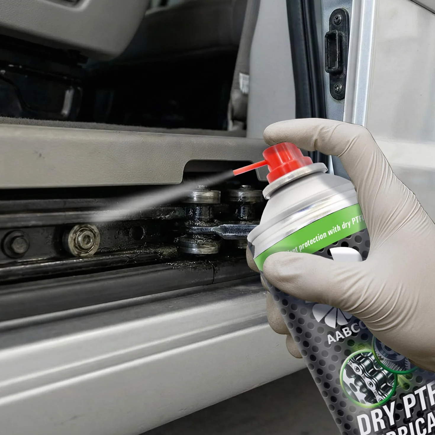 AABCOOLING Dry PTFE Lubricant 400 ml – smar teflonowy do narzędzi elektrycznych i mechanicznych w spreju, do prowadnic, szyn i plastikowych elementów ślizgowych – redukuje tarcie