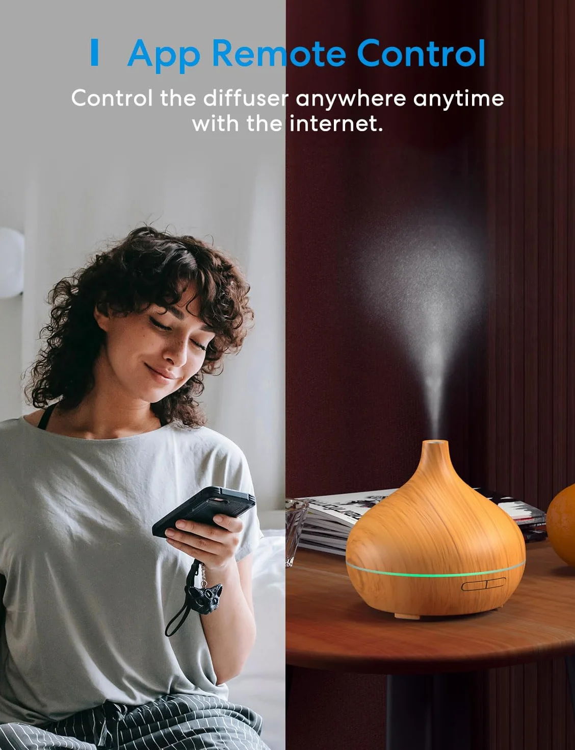 Meross WiFi Essential Oil Diffuser 400ML, dyfuzor zapachów z HomeKit, Alexa, Google Home