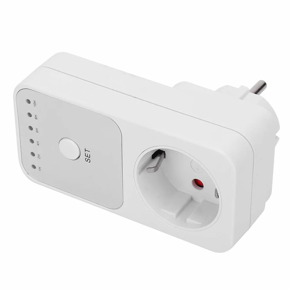 Wtyczka UE 230 V 16 A Timer Przełącznik Gniazda Zasilania Od 1 do 10 Godzin Swobodne Ustawianie Sterownika Wyłącznika Czasowego Odliczania do Oświetlenia Domu, Wentylatorów,