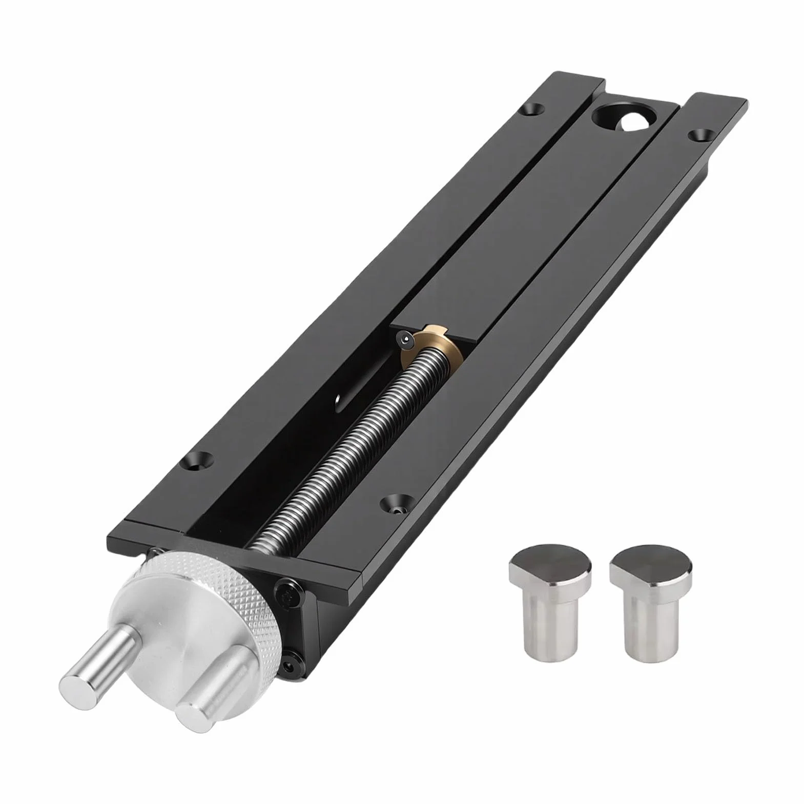 Generic Imadło Końcowe Stołu do Obróbki Drewna Solidny Zacisk Szybkozłączny ze Stopu Aluminium dla Entuzjastów Rzemiosła Profesjonalni Inżynierowie Skok 0-110 Mm Otwór Stołowy 20 Mm