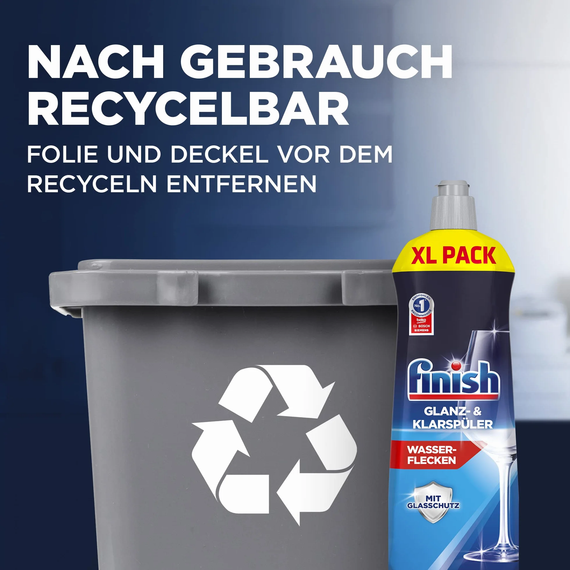 Finish Płyn nabłyszczający i nabłyszczający – do promiennych i suchych naczyń bez plam z wody – megapak o pojemności 800 ml