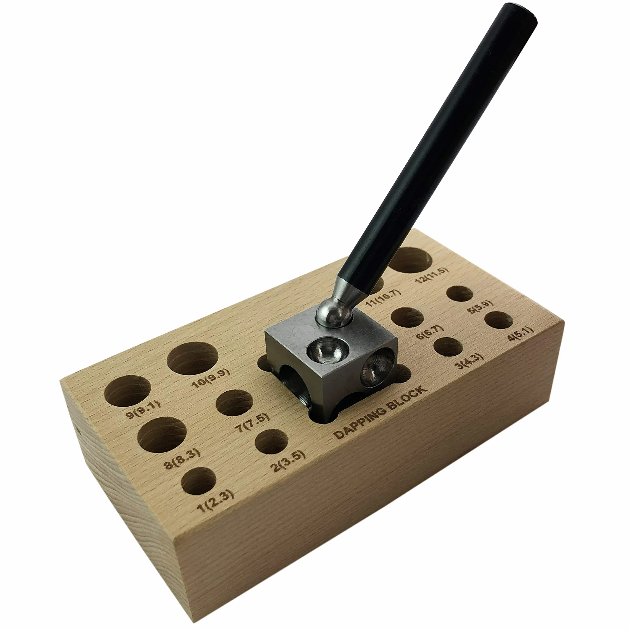 Jewellers Tools 13 sprężyn do odkładania blok 25 mm 12 depresji z drewna do przechowywania