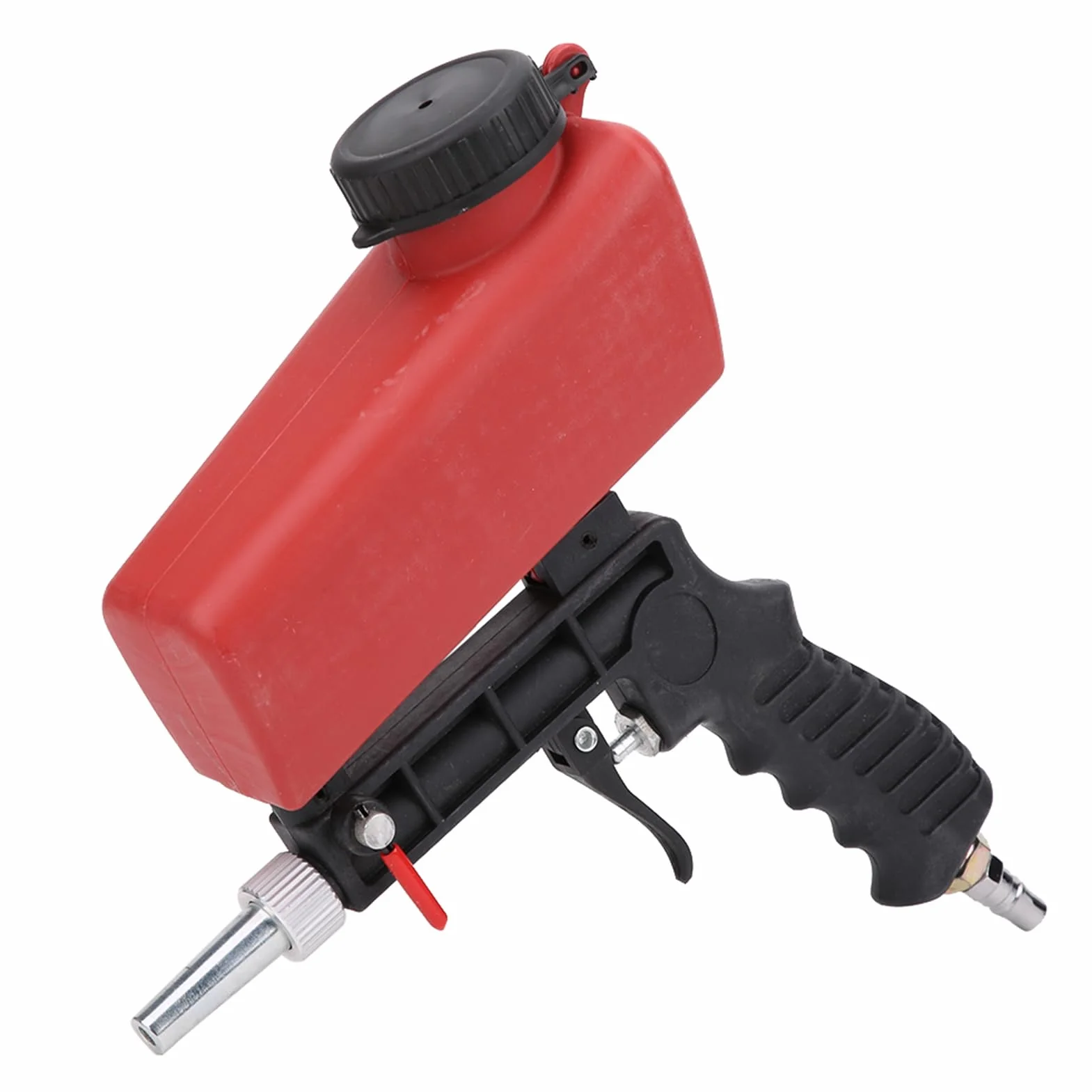 90PSI SandBlaster Gun Kit, Ręczny Pistolet do Piaskowania Grawitacyjnego do Usuwania Farby, Plam, Rdzy, Brudu z Powierzchni, Pneumatyczny Pistolet do Piaskowania z 2 Wymiennymi
